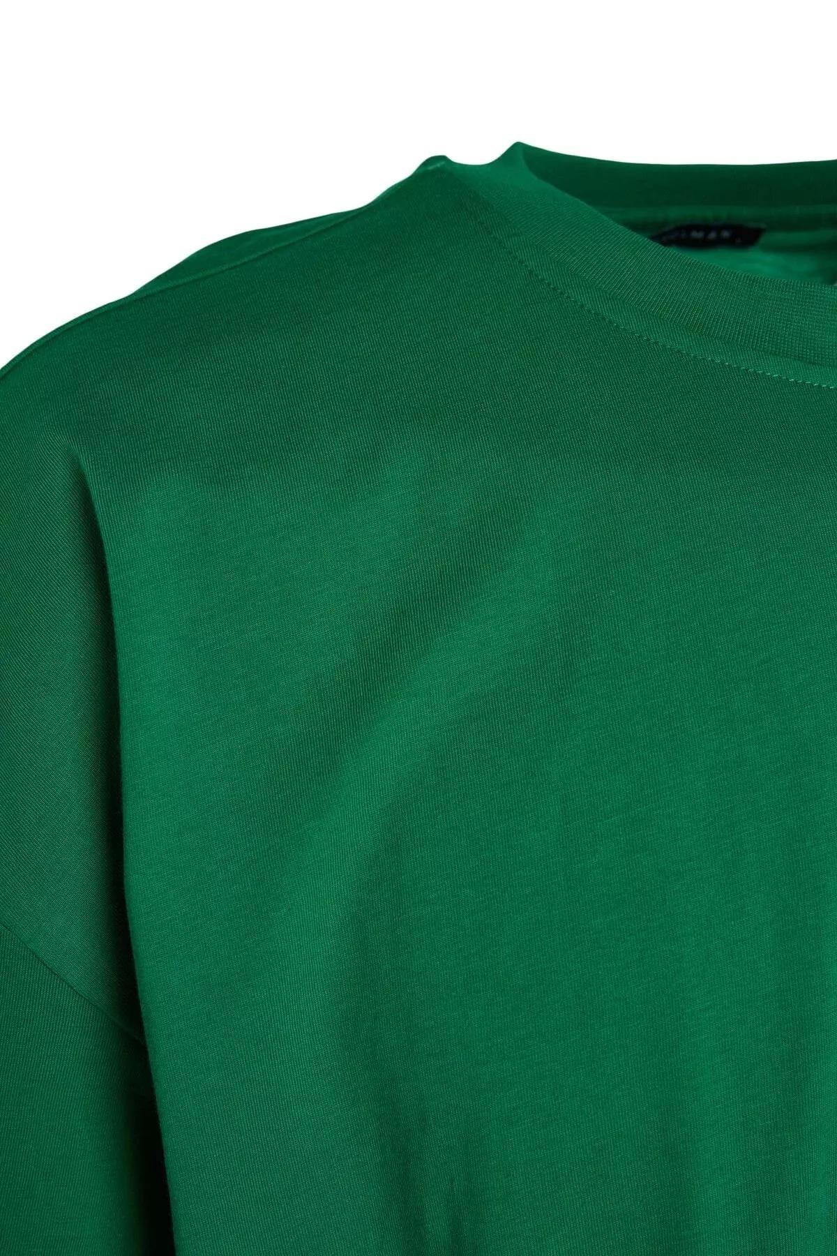 Green Graphic Oversize T-Shirt, Green, large image number 6