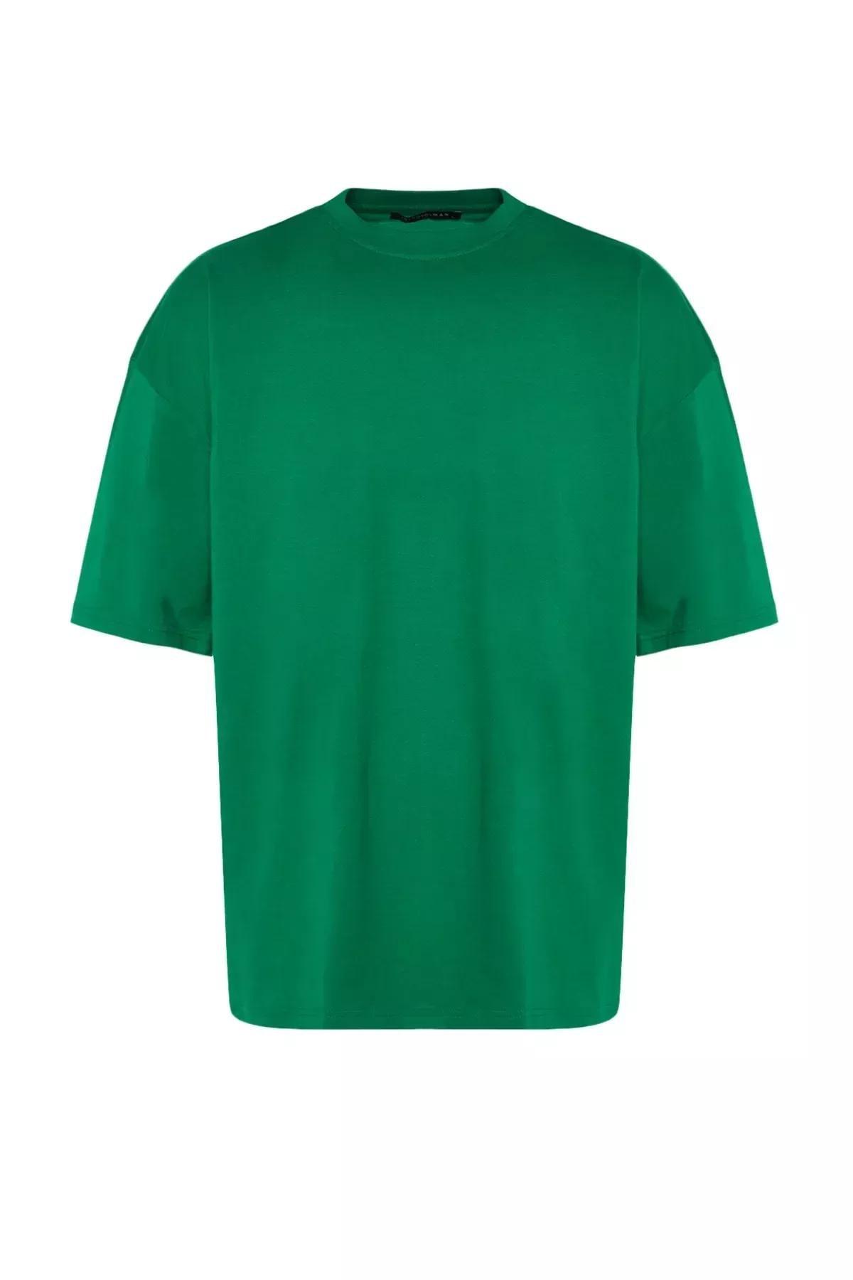 Green Graphic Oversize T-Shirt, Green, large image number 7