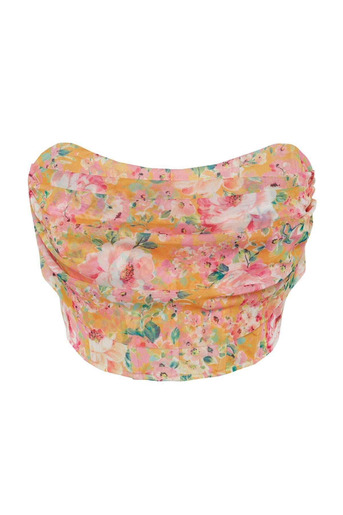 Multicolour Floral Crop Top, , large image number 5