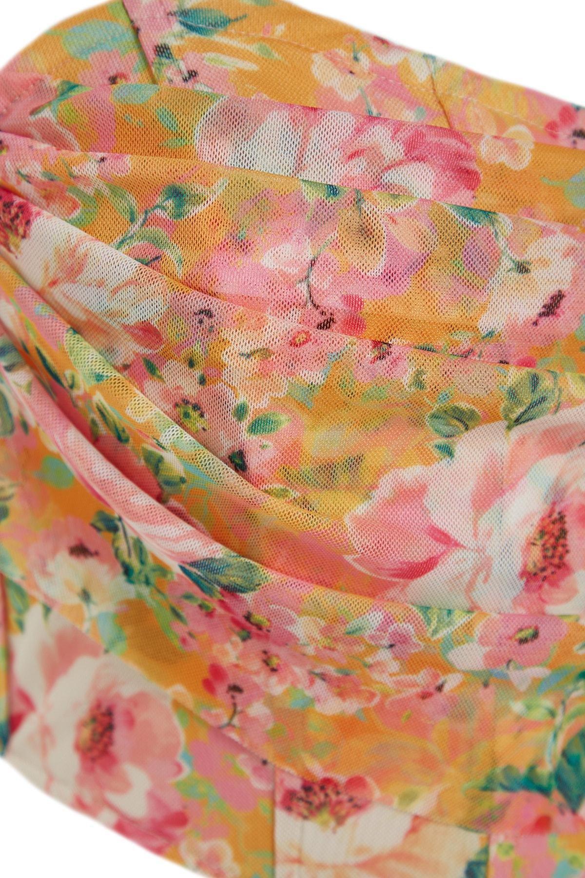 Multicolour Floral Crop Top, , large image number 6