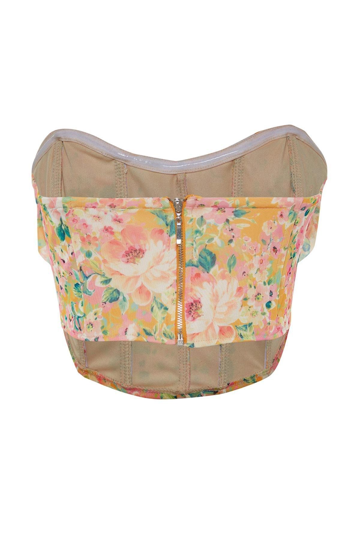 Multicolour Floral Crop Top, , large image number 7