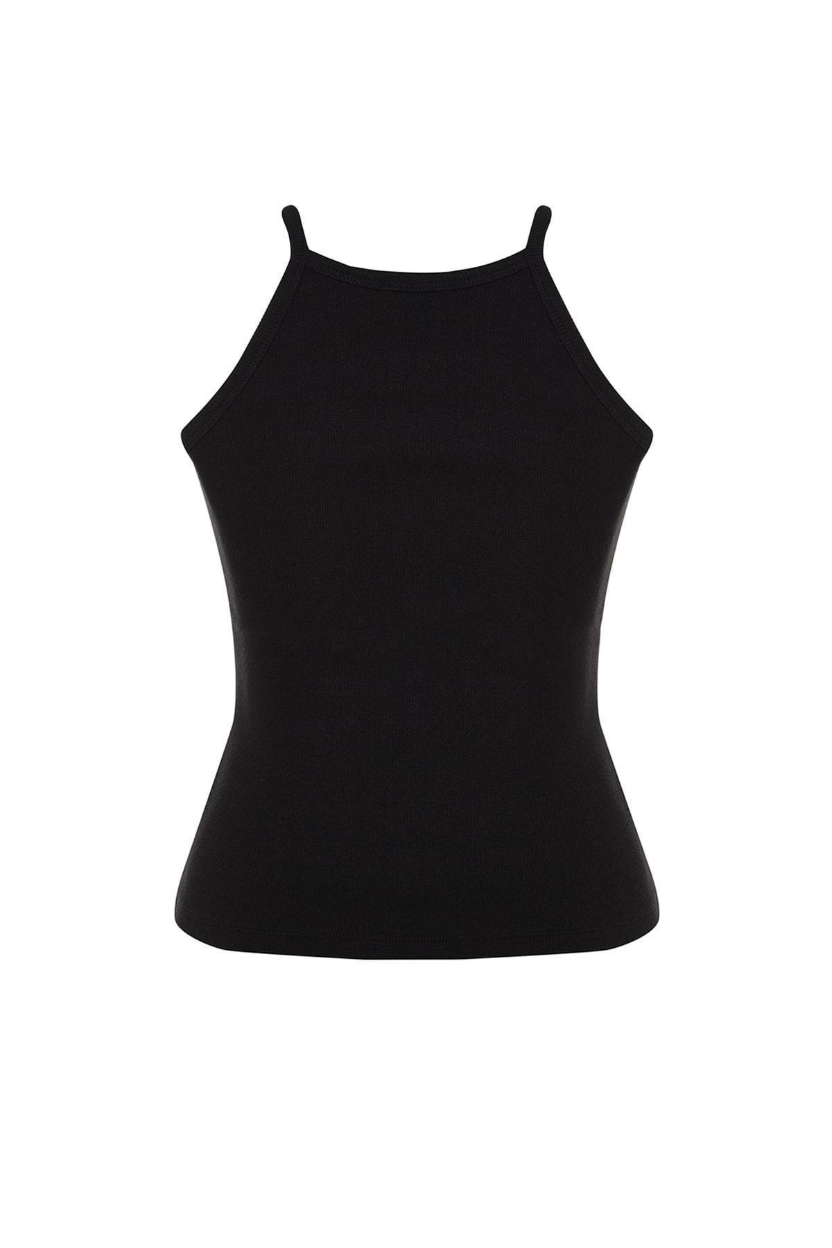 Trendyol - Black Fitted Plus Size Tank Top