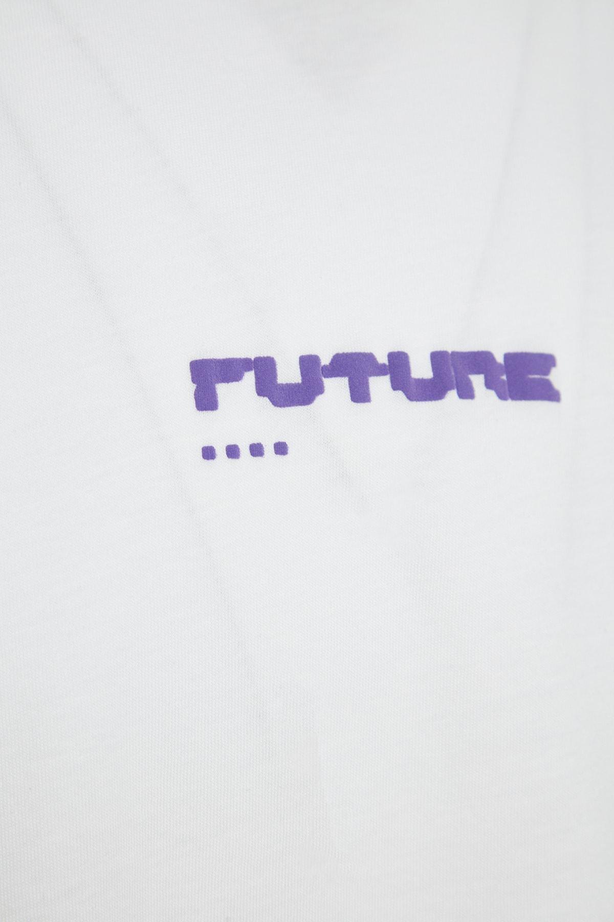 White Graphic Oversize T-Shirt, , large image number 7
