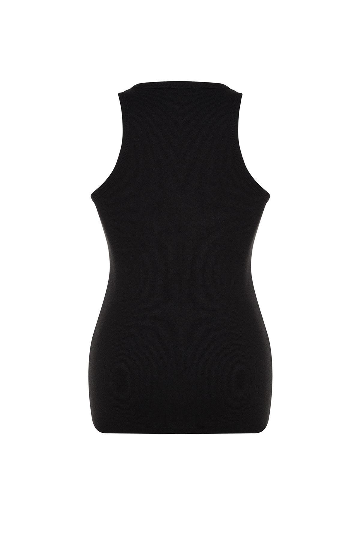 Trendyol - Black Fitted Plus Size Tank Top