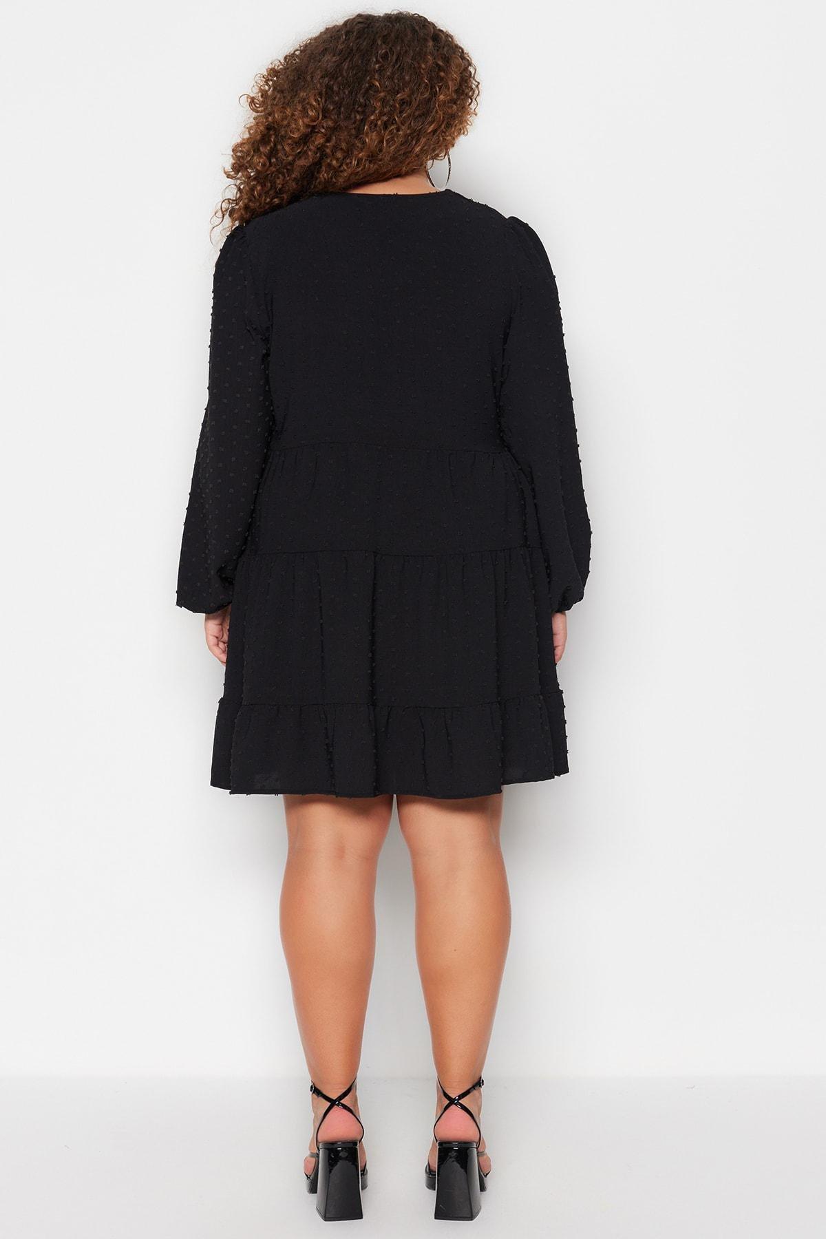 Trendyol - Black Shift Plus Size Dress