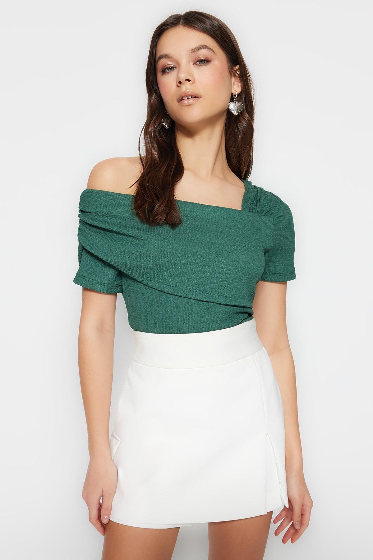 Slim Fit Bodysuit, Green, large image number 0
