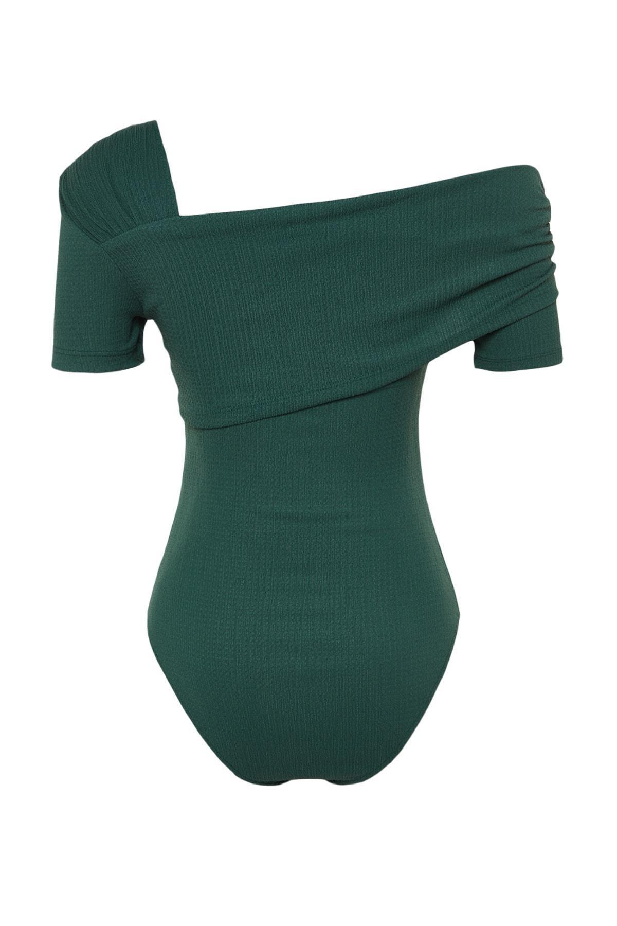 Slim Fit Bodysuit, Green, large image number 7