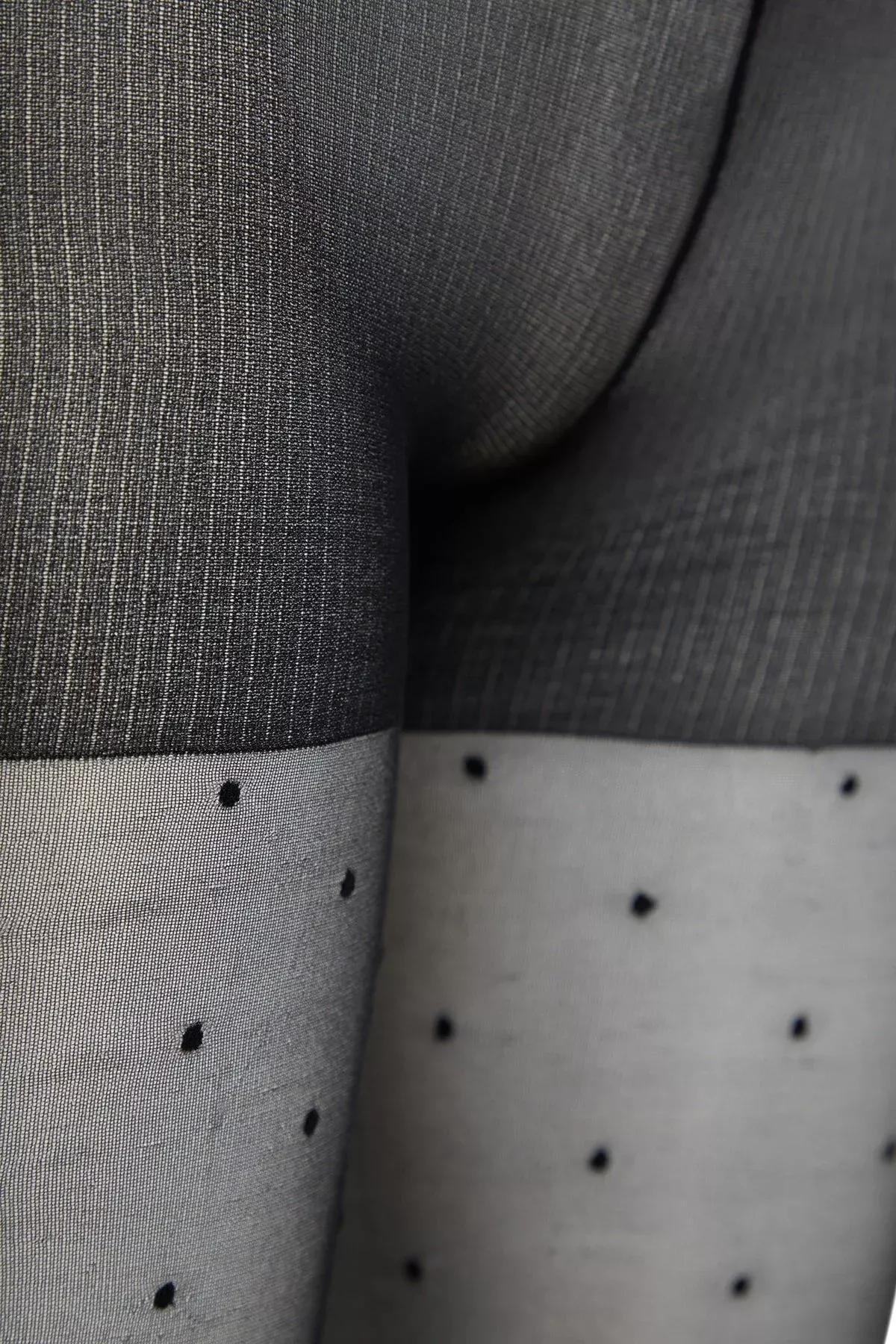 Black Casual Plus Size Panty Hose, BLACK, large image number 5