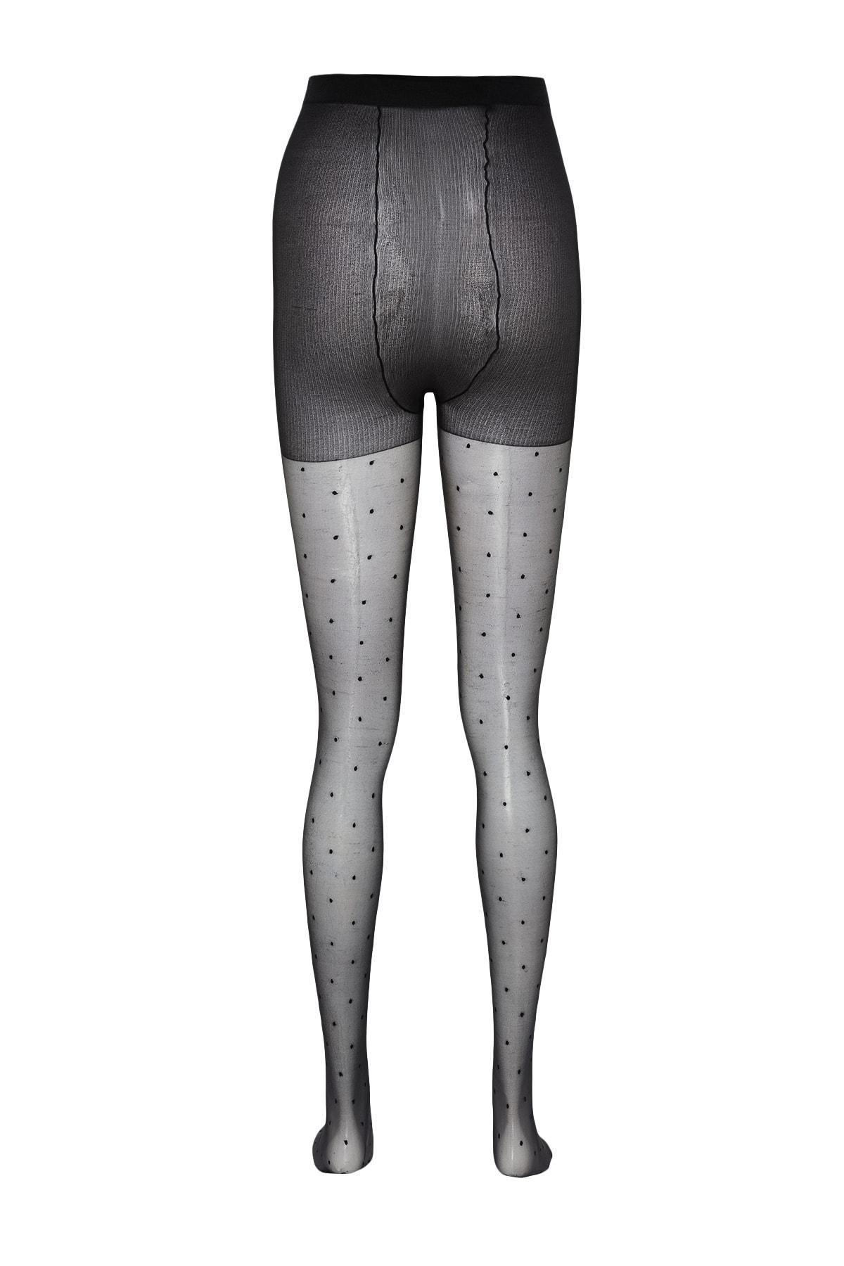 Black Casual Plus Size Panty Hose, , large image number 6