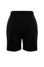 Trendyol - Black High Waist Straight Shorts