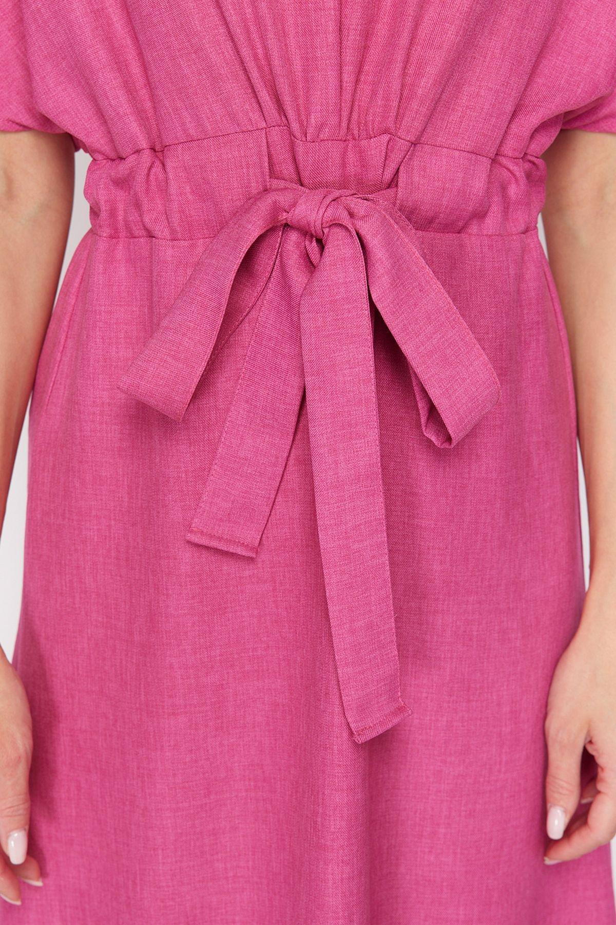Fuchsia A-Line Brunch Midi Dress, , large image number 4
