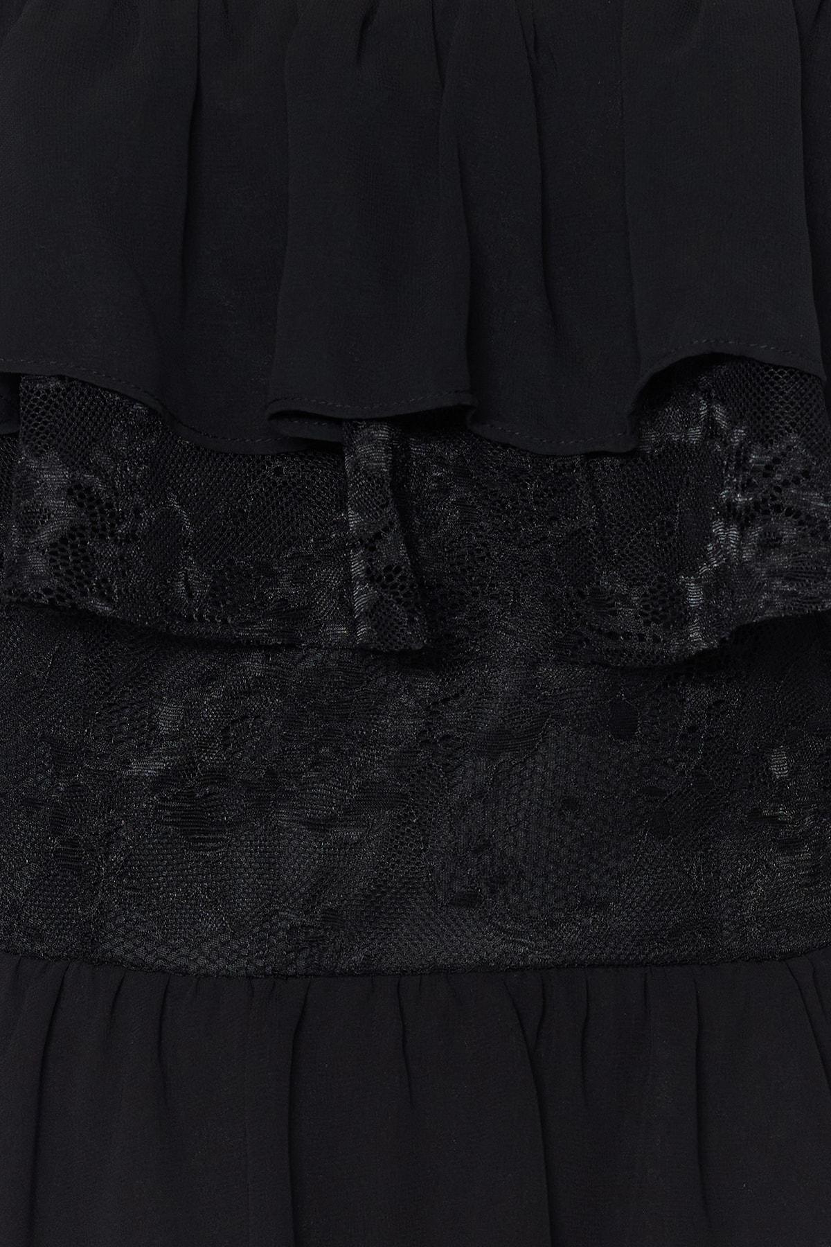 Black Off-Shoulder Skater Dress, , large image number 4