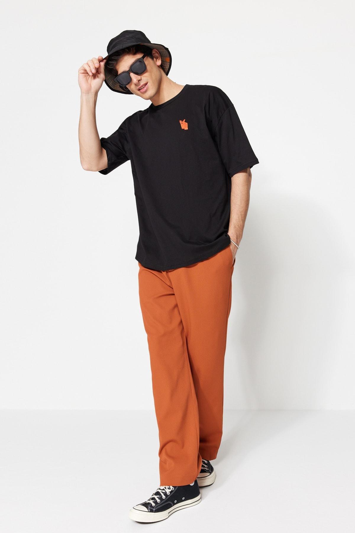 Black Printed Oversize T-Shirt, , large image number 2