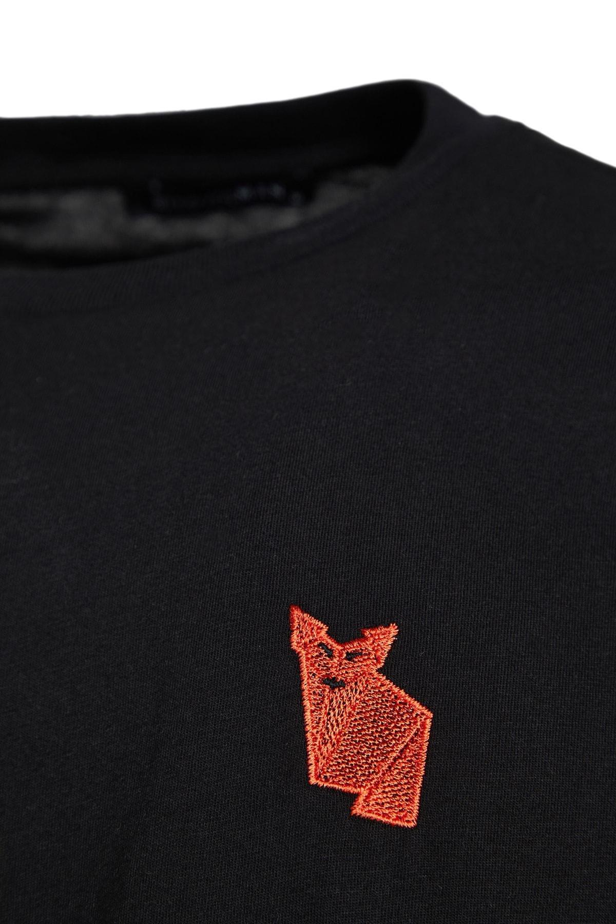 Black Printed Oversize T-Shirt, , large image number 5