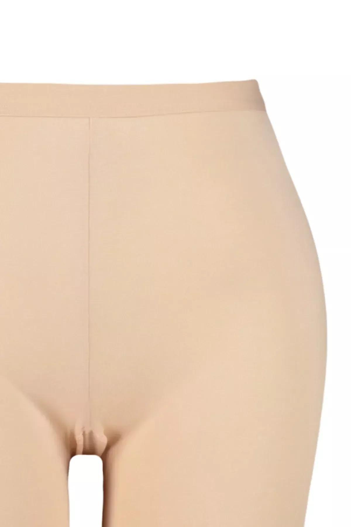 Beige High Waist Plus Size Leggings, Beige, large image number 7