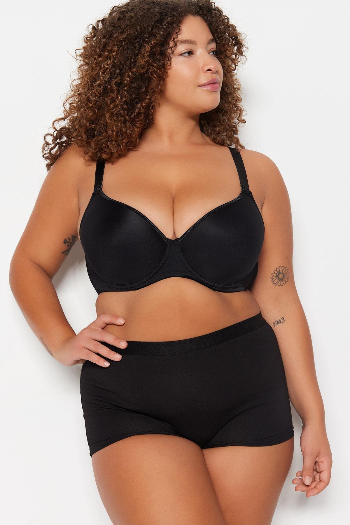 Black Plus Size Underwear, , large image number 0
