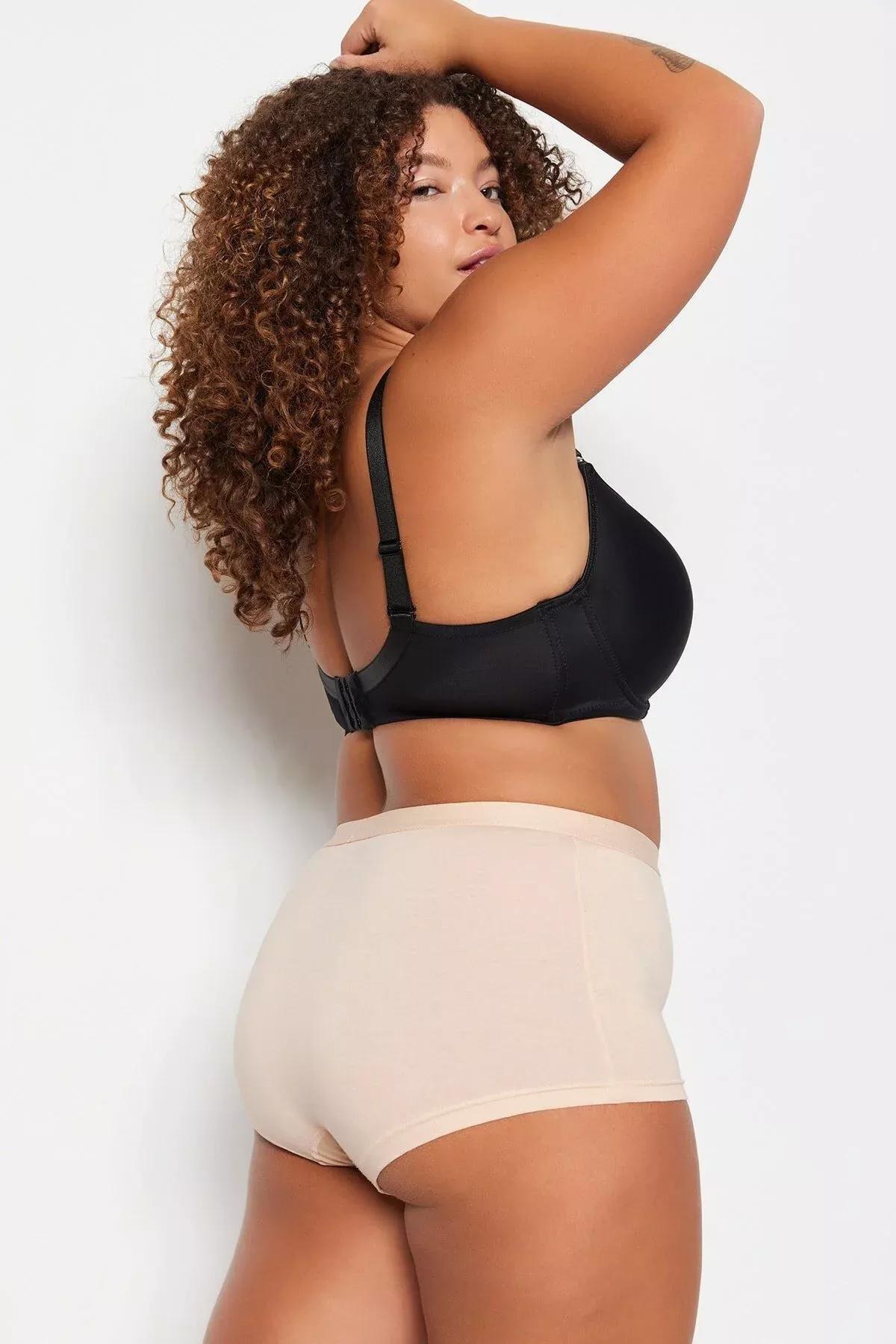 Black Plus Size Underwear, Black, large image number 5