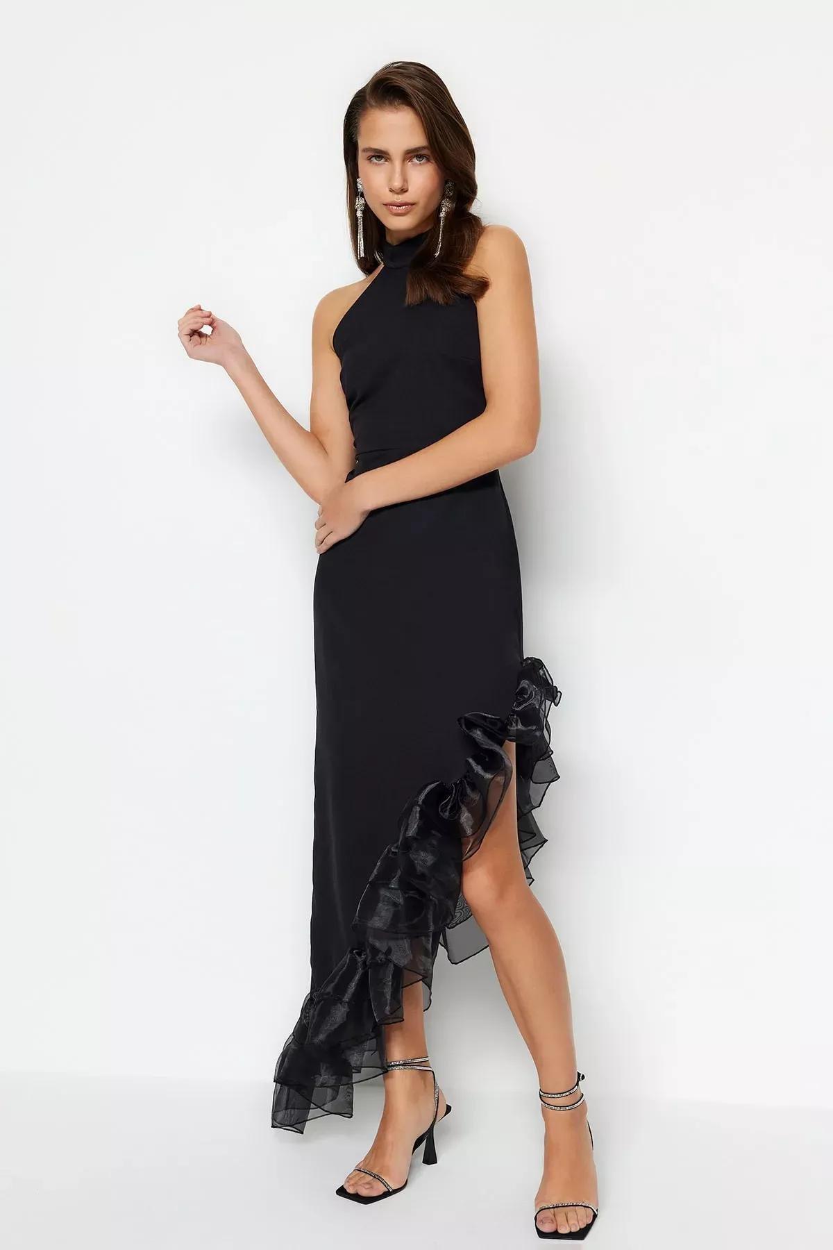 Black Fitted Shift Occassionwear Dress, , large image number 0