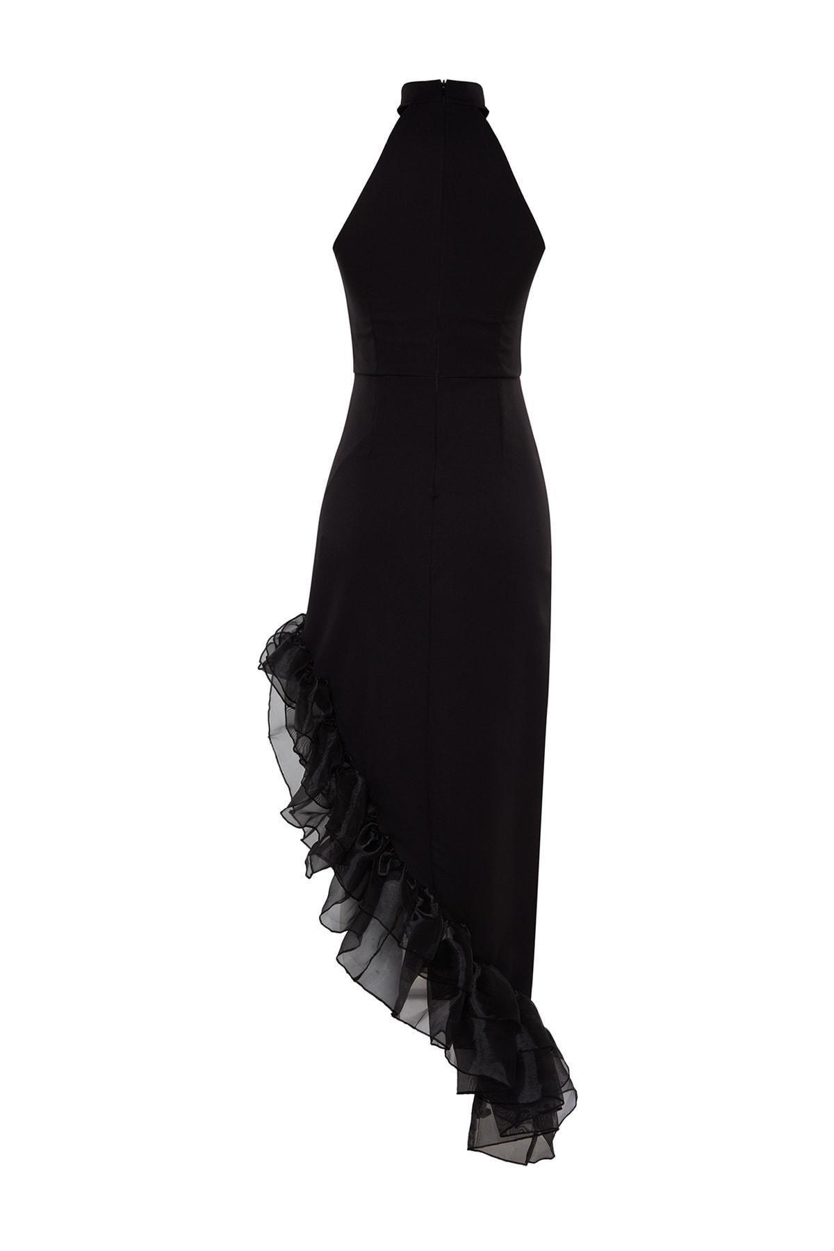 Black Fitted Shift Occassionwear Dress, , large image number 7