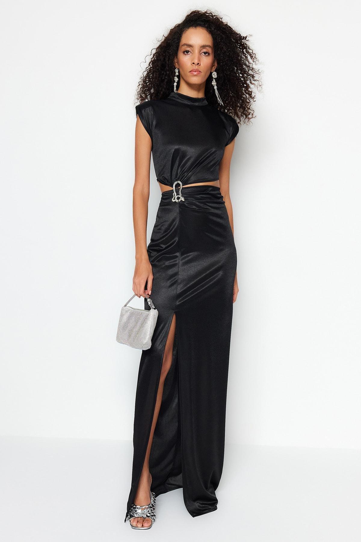 Black Fitted Shift Occassionwear Dress, , large image number 0