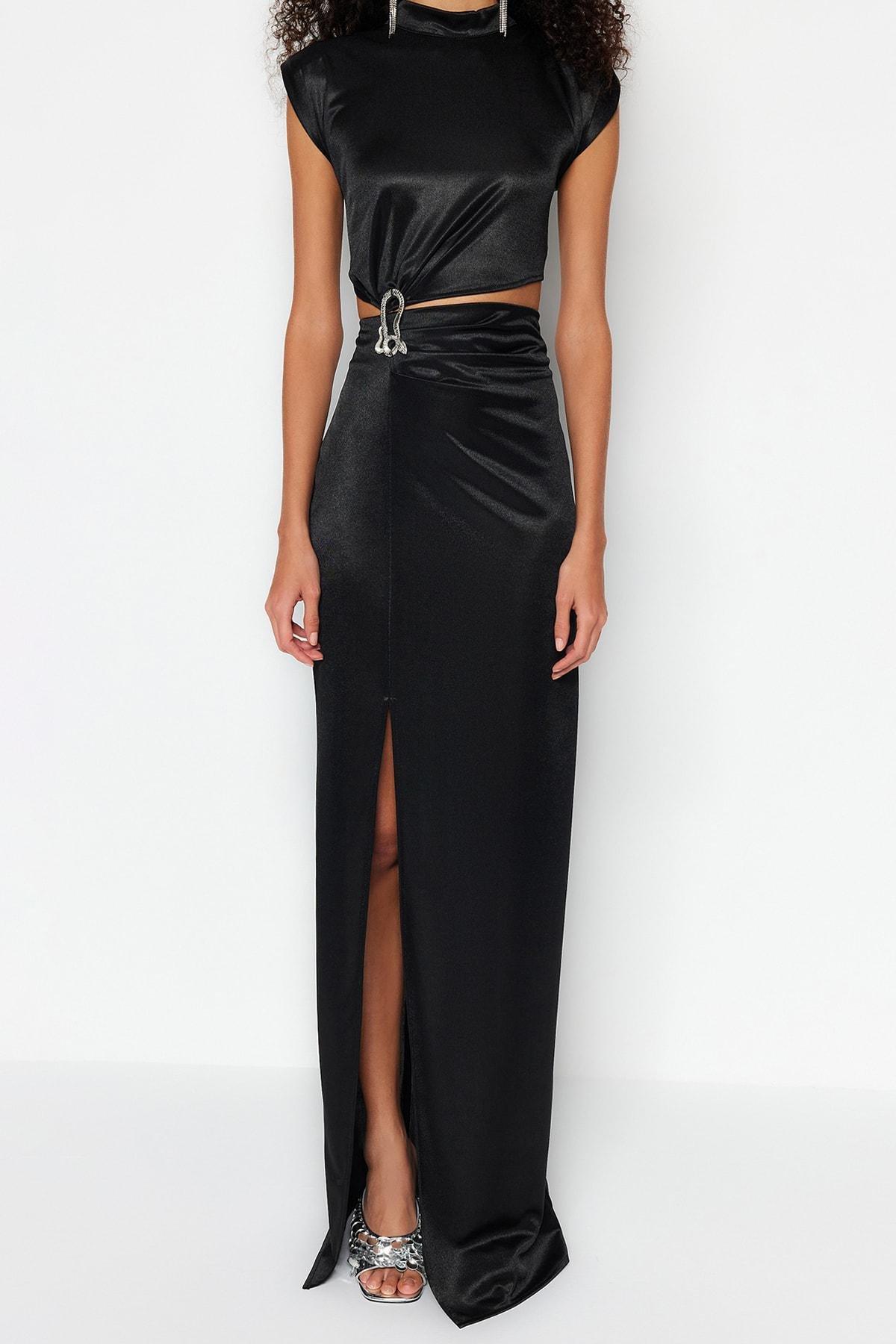 Black Fitted Shift Occassionwear Dress, , large image number 3