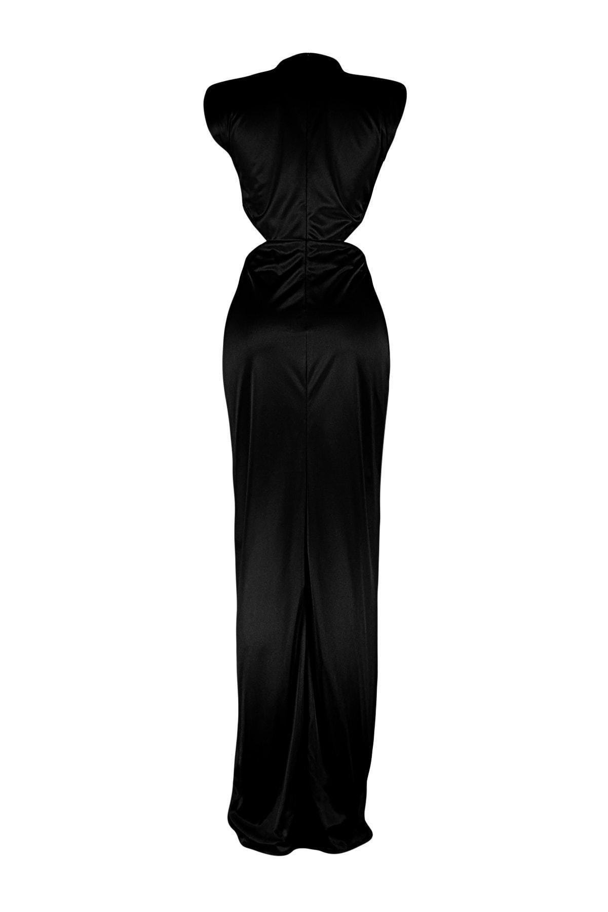 Black Fitted Shift Occassionwear Dress, , large image number 7