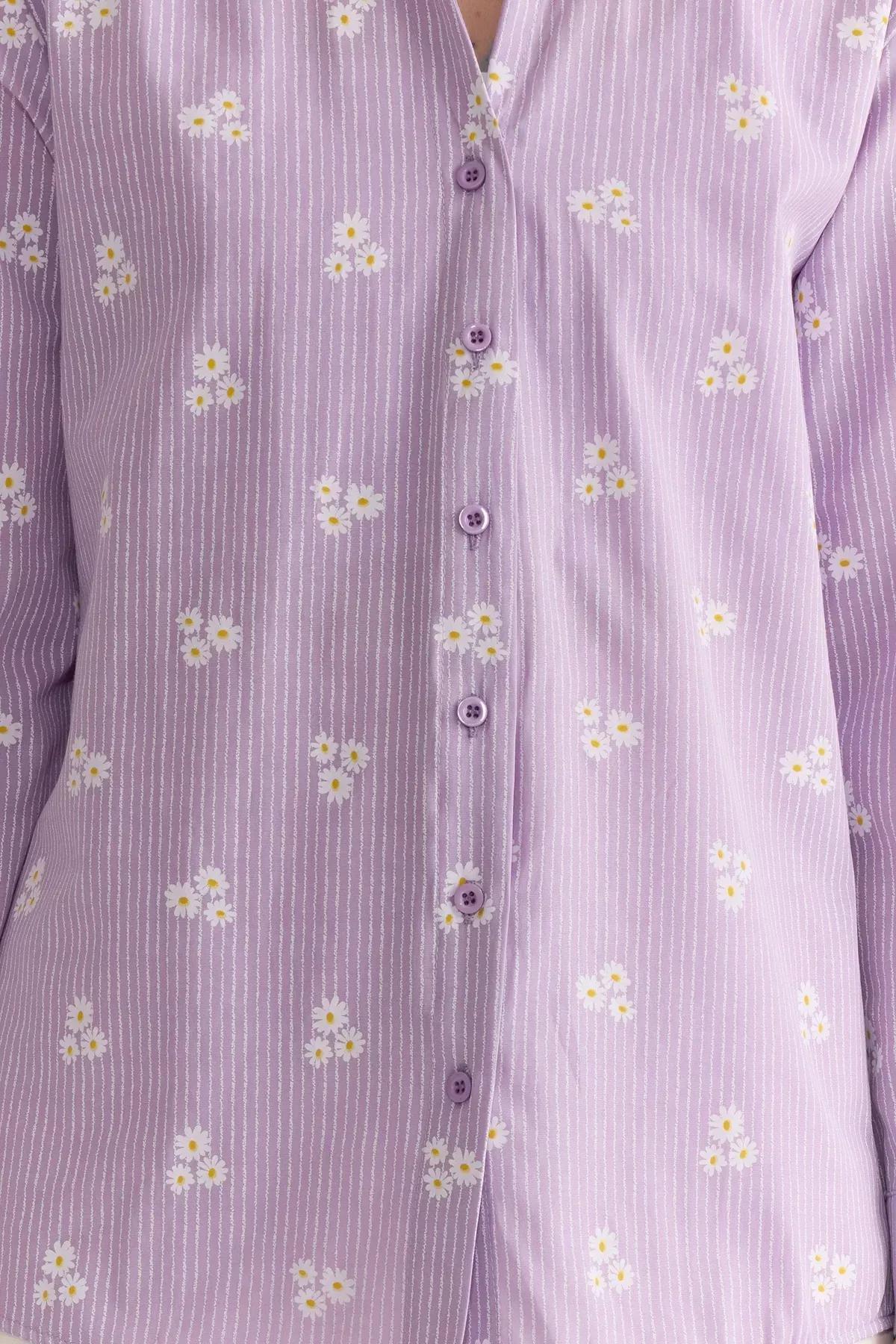 Purple Floral Shirt, , large image number 2