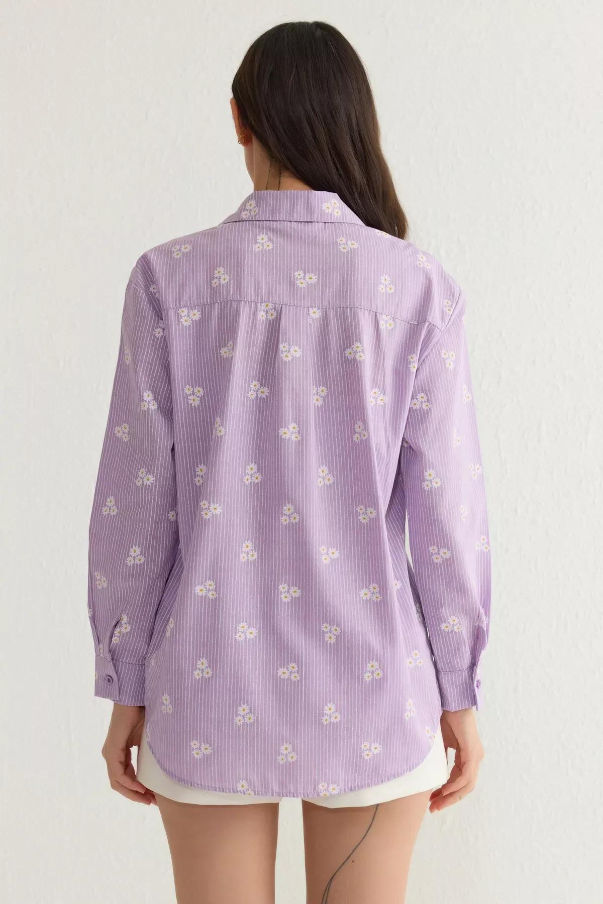 Purple Floral Shirt, , large image number 4