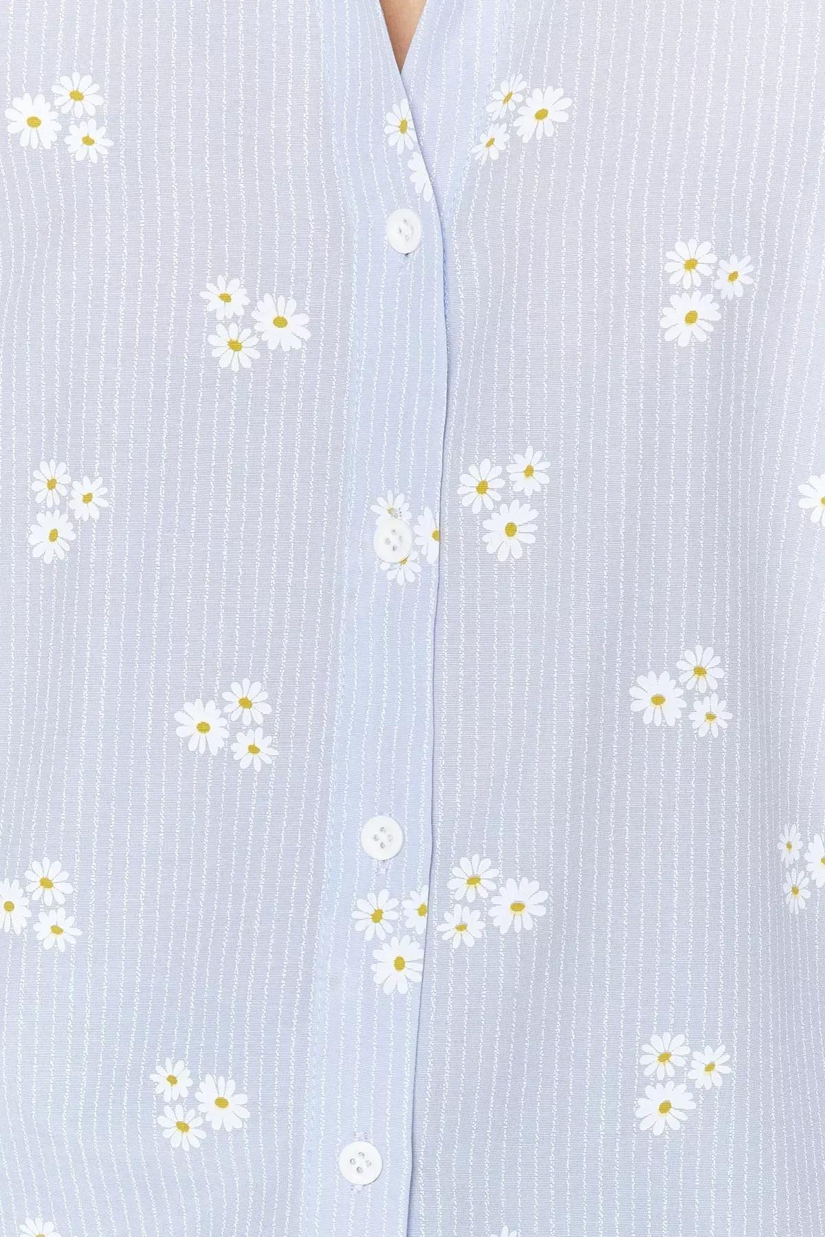 Blue Floral Shirt, Blue, large image number 4