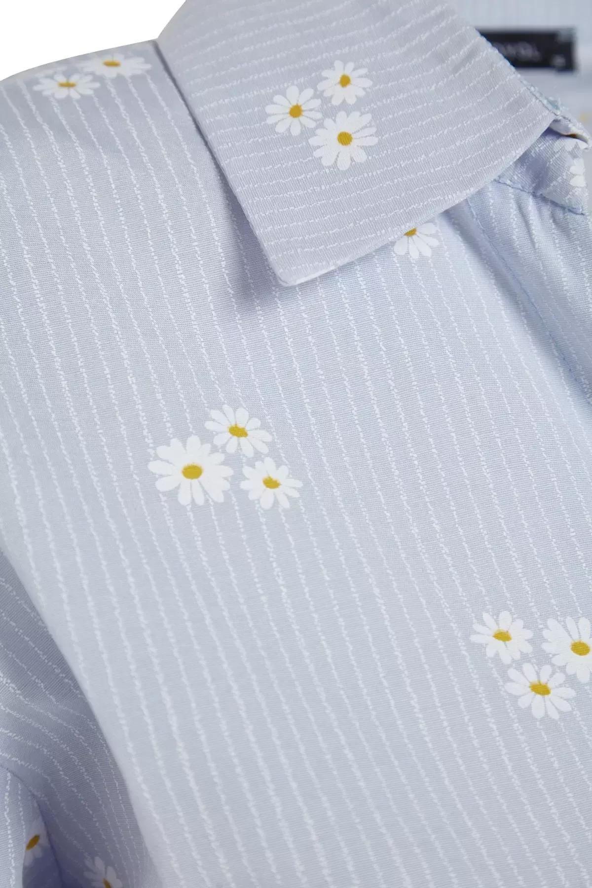 Blue Floral Shirt, Blue, large image number 6