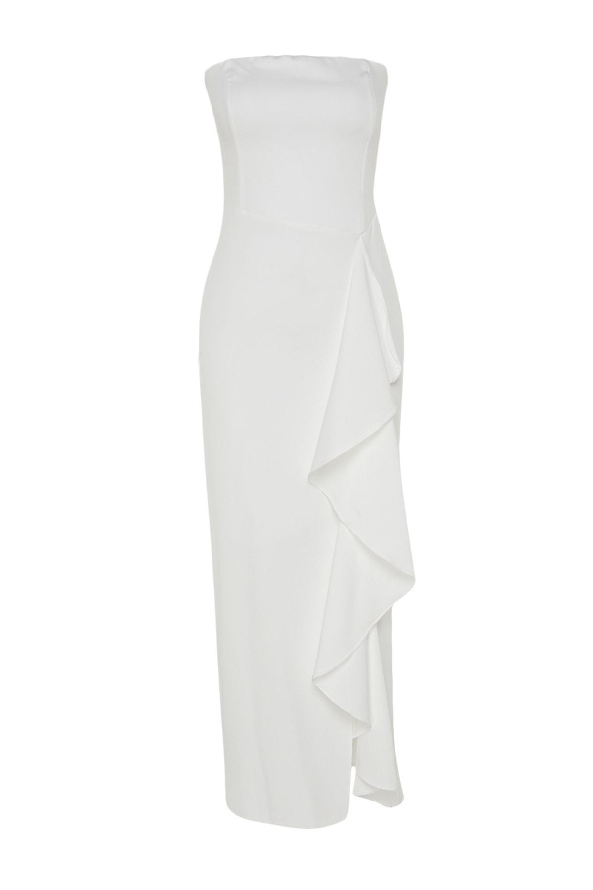 Trendyol - White Strapless Shift Occassionwear Dress