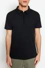 Trendyol - Black Fitted Polo Neck T-Shirt