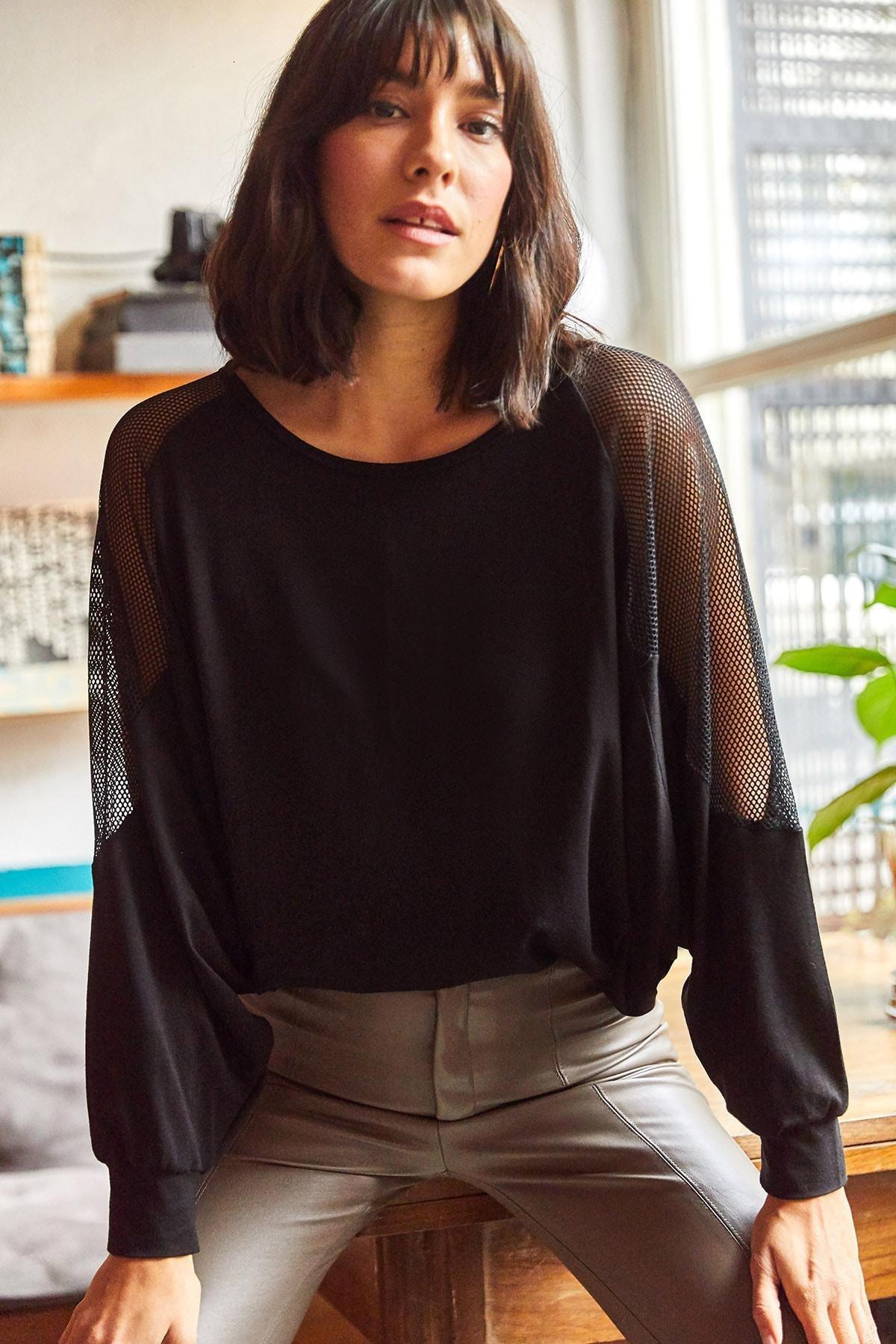 Black Lycra Knitted Shirt, , large image number 2