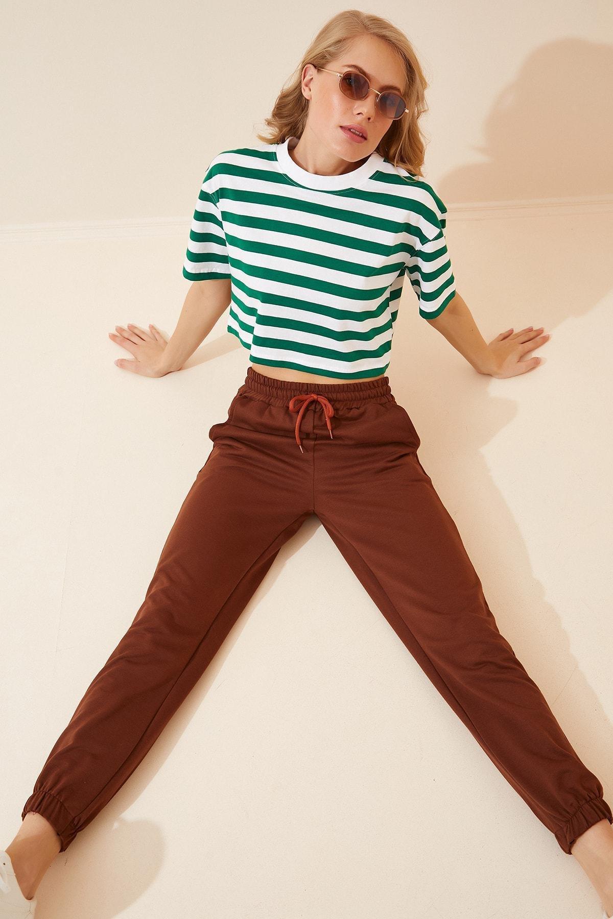Brown Pocketed Sweatpants, , large image number 0