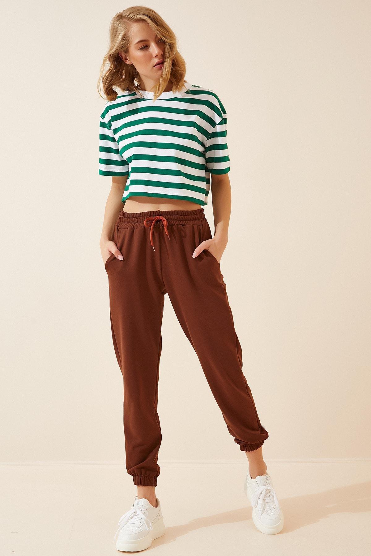 Brown Pocketed Sweatpants, , large image number 3