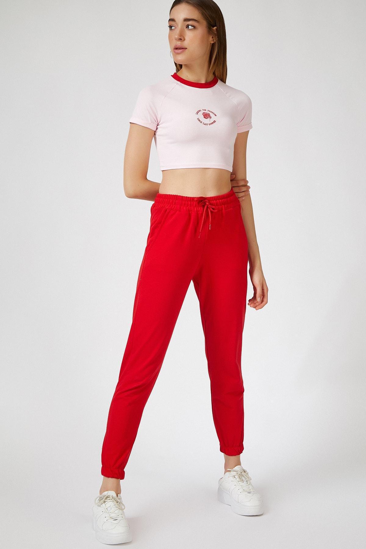 Red Pocketed Sweatpants, , large image number 1