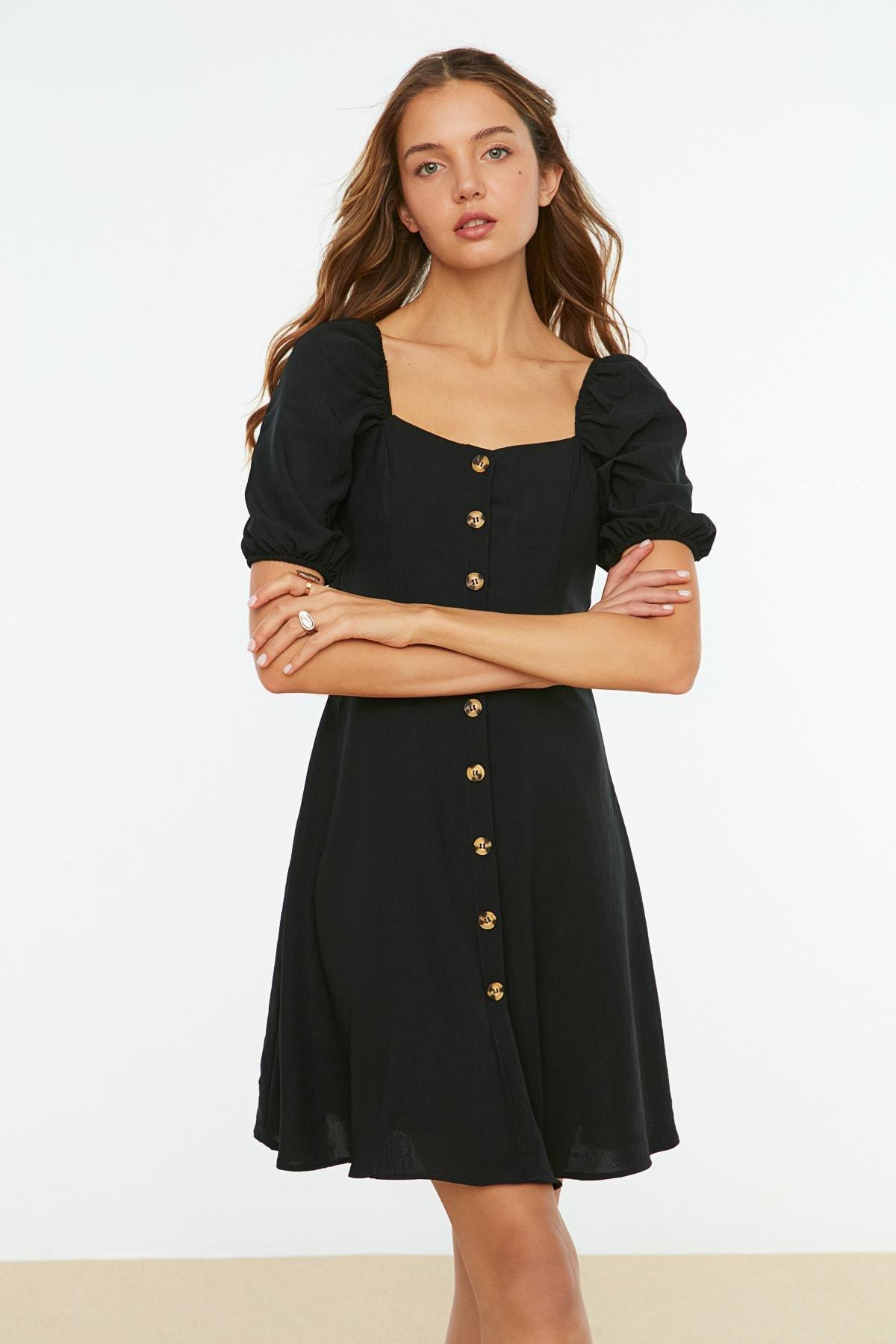 Black A-Line Mini Dress, , large image number 3