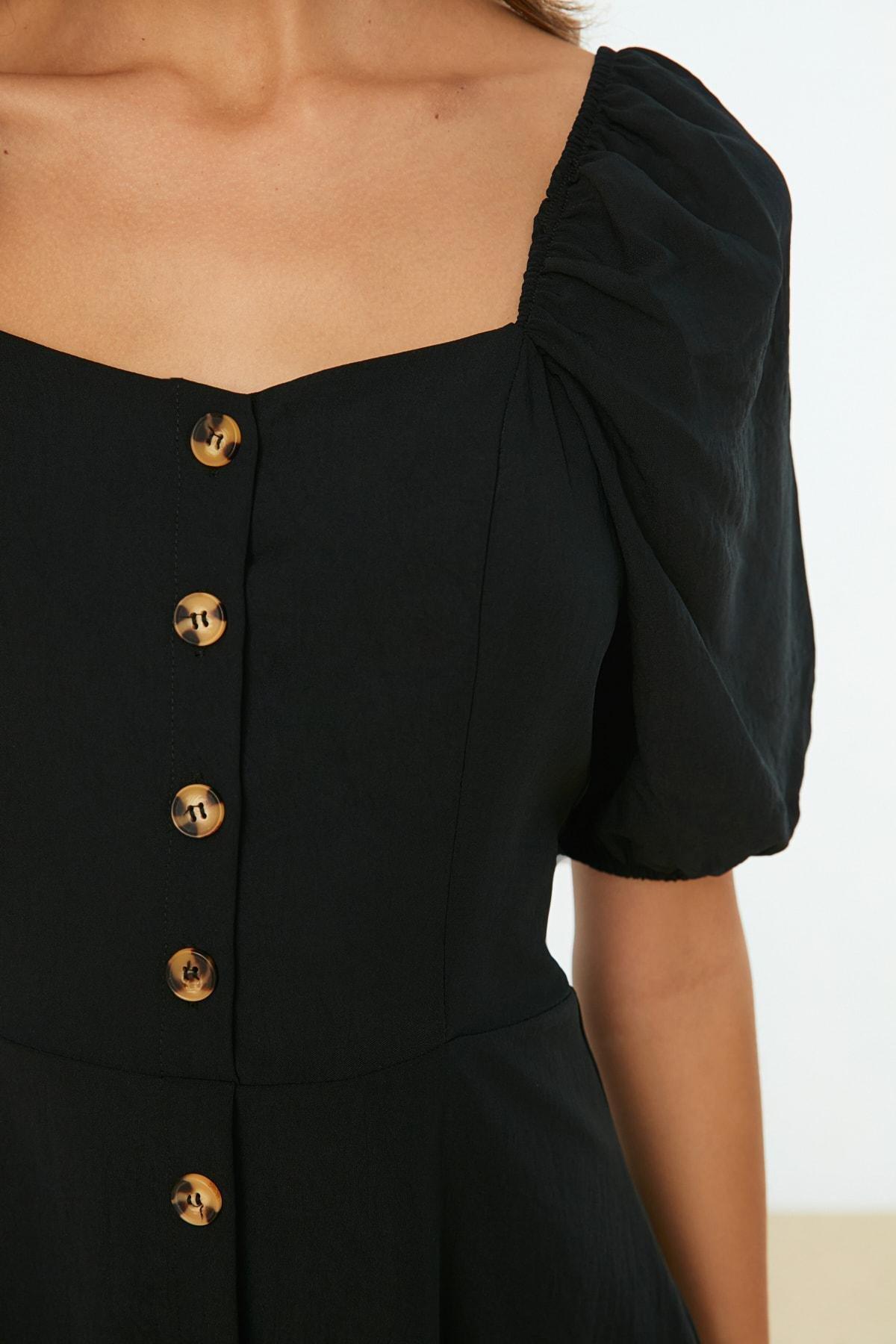 Black A-Line Mini Dress, , large image number 5