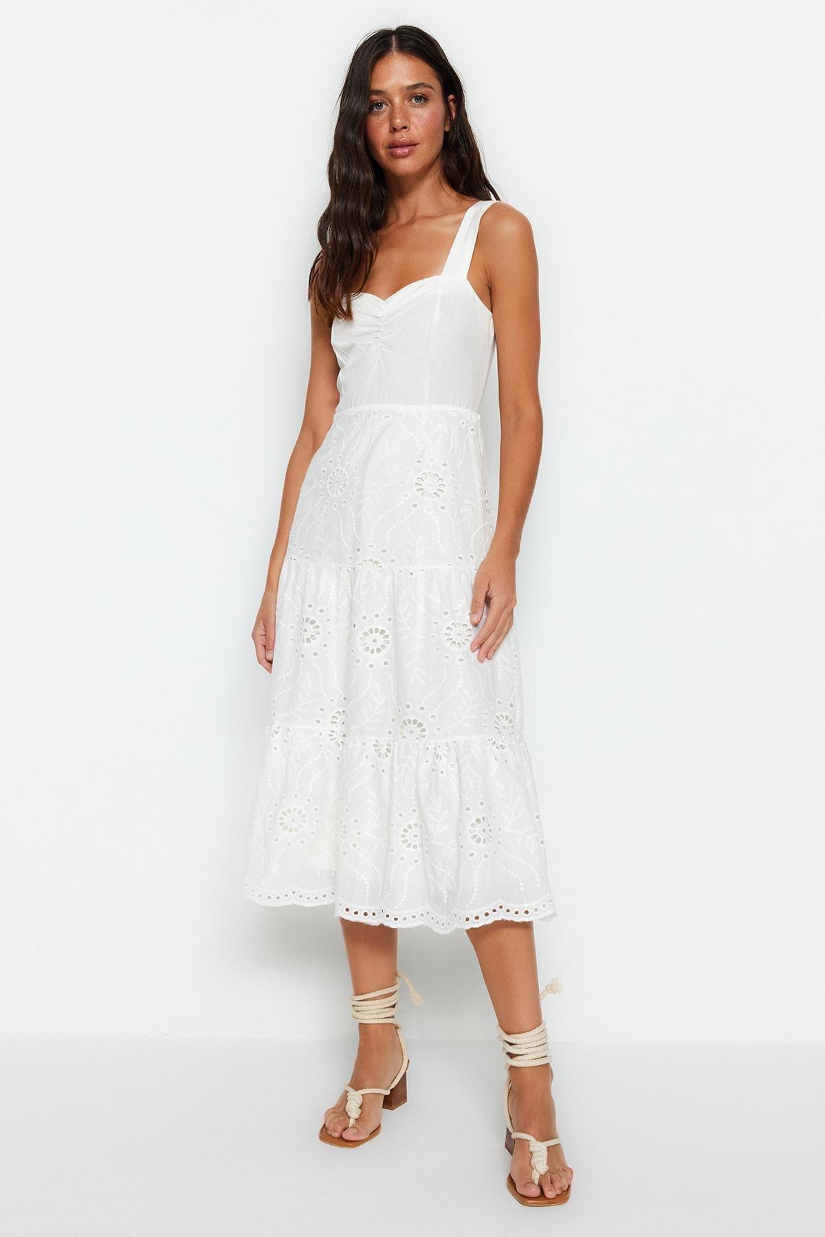 White Skater Dress, , large image number 0