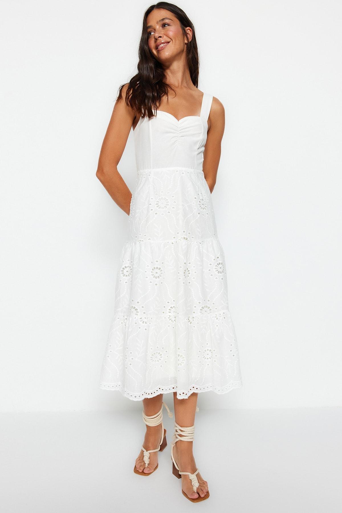 White Skater Dress, , large image number 2