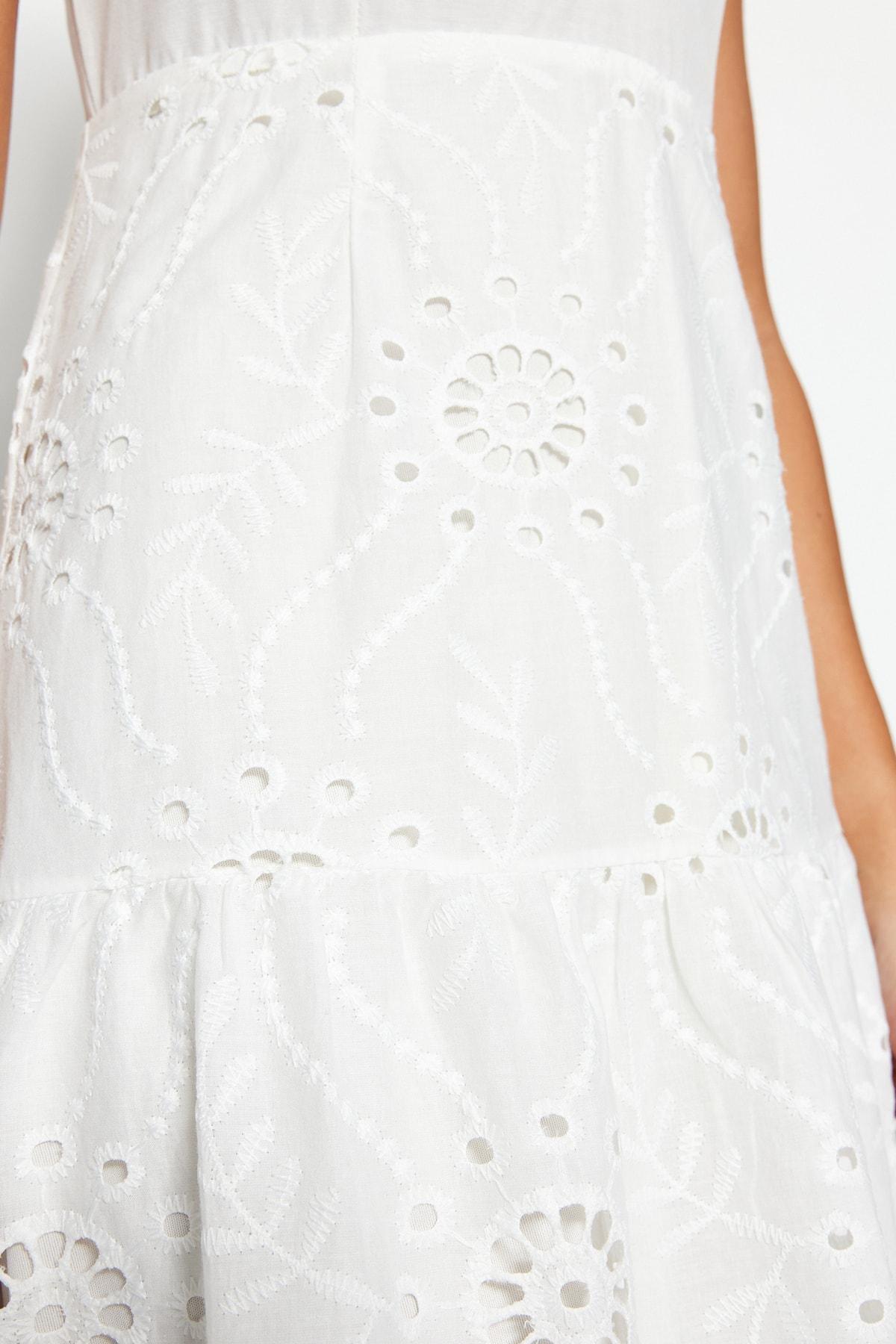 White Skater Dress, , large image number 4