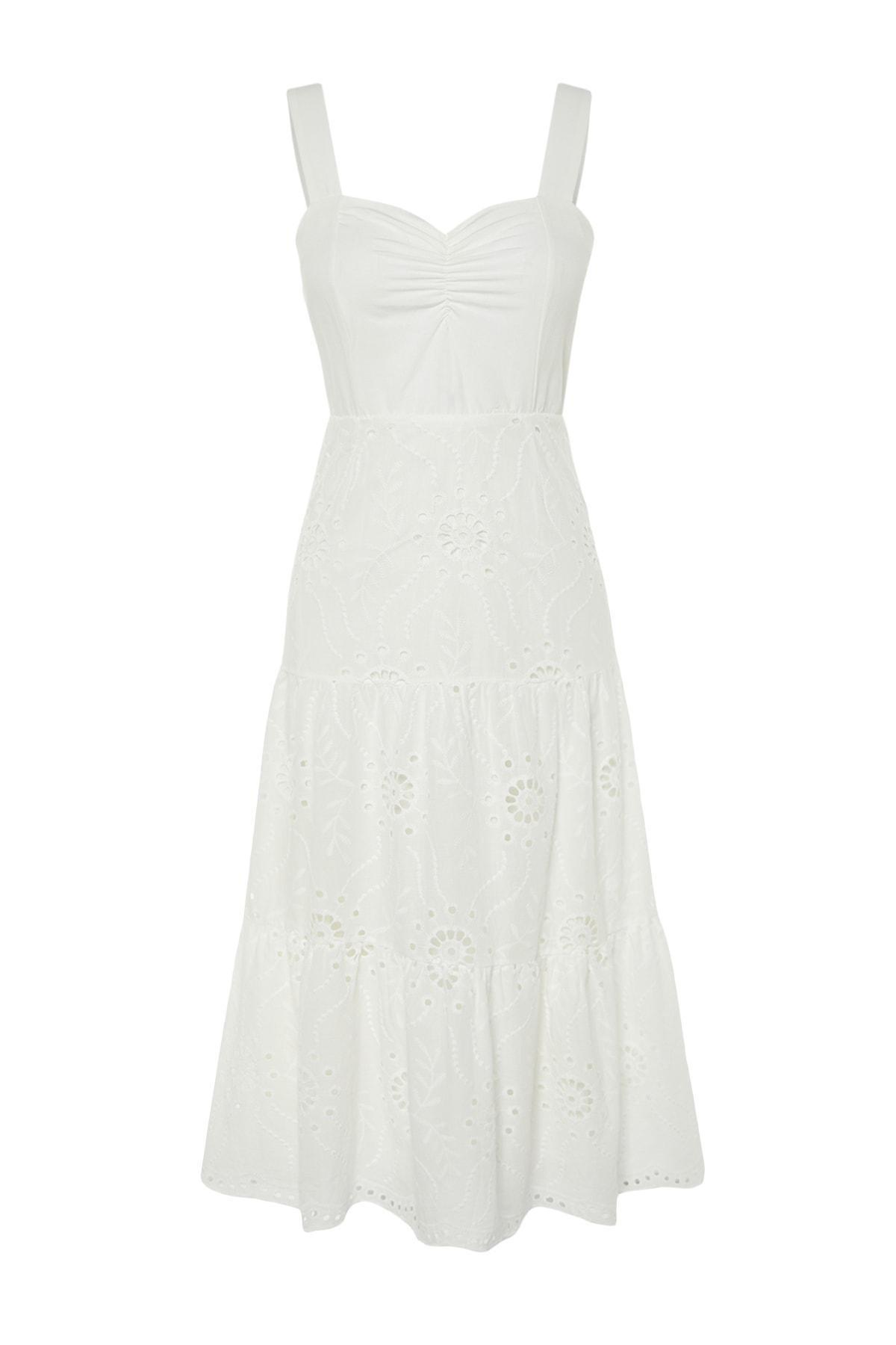 White Skater Dress, , large image number 5