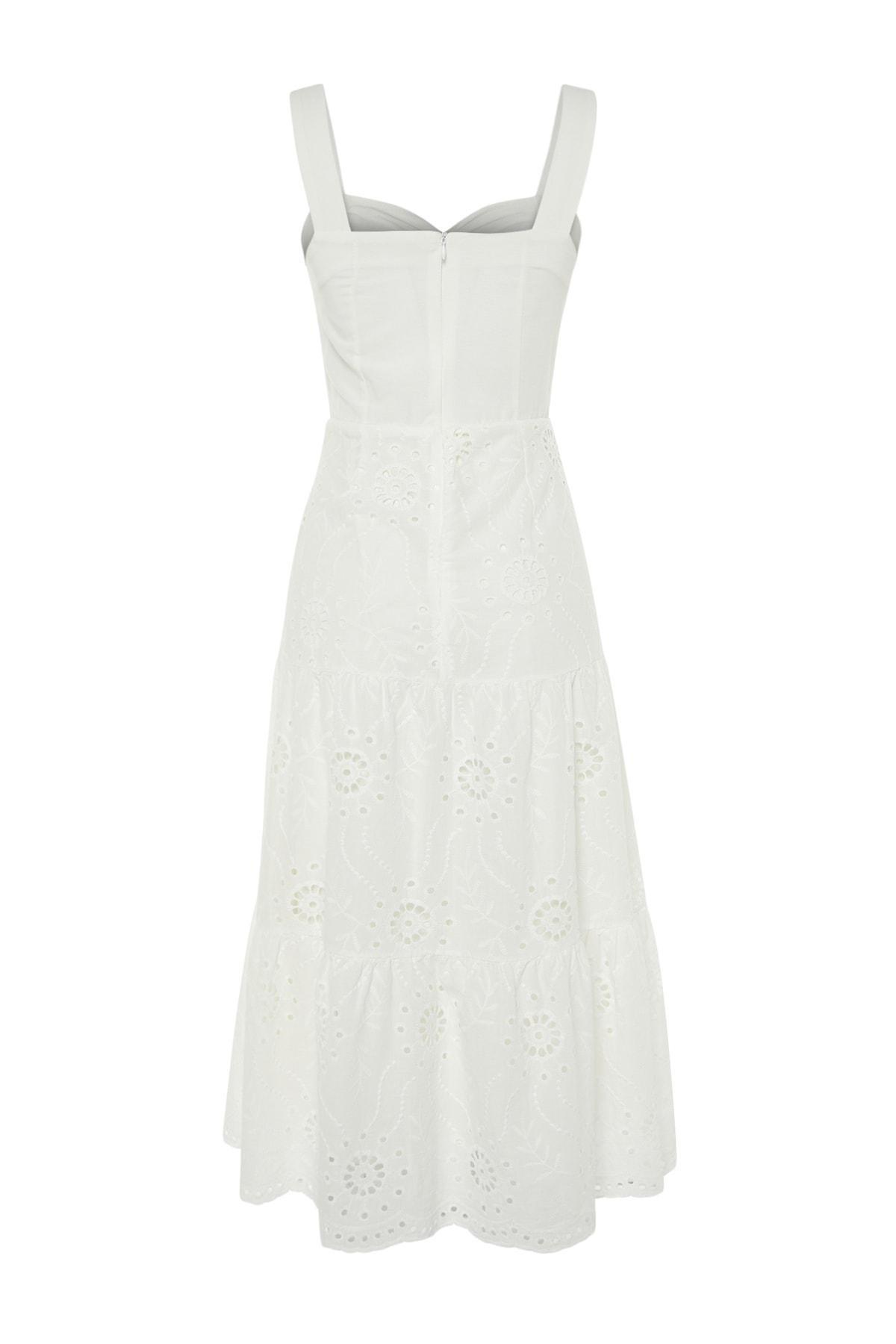 White Skater Dress, , large image number 7