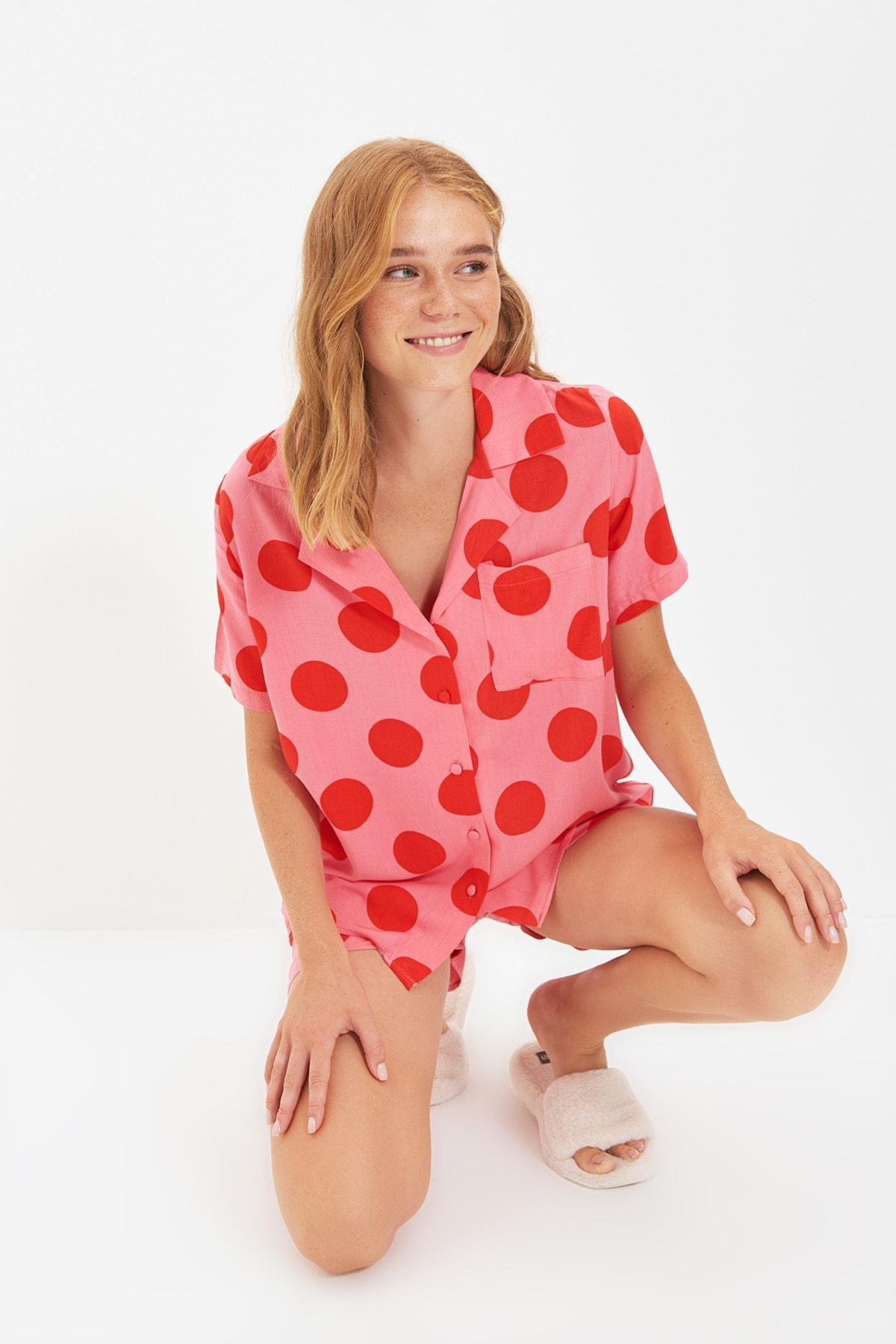Pink Polka Dot Pajama Set, , large image number 6