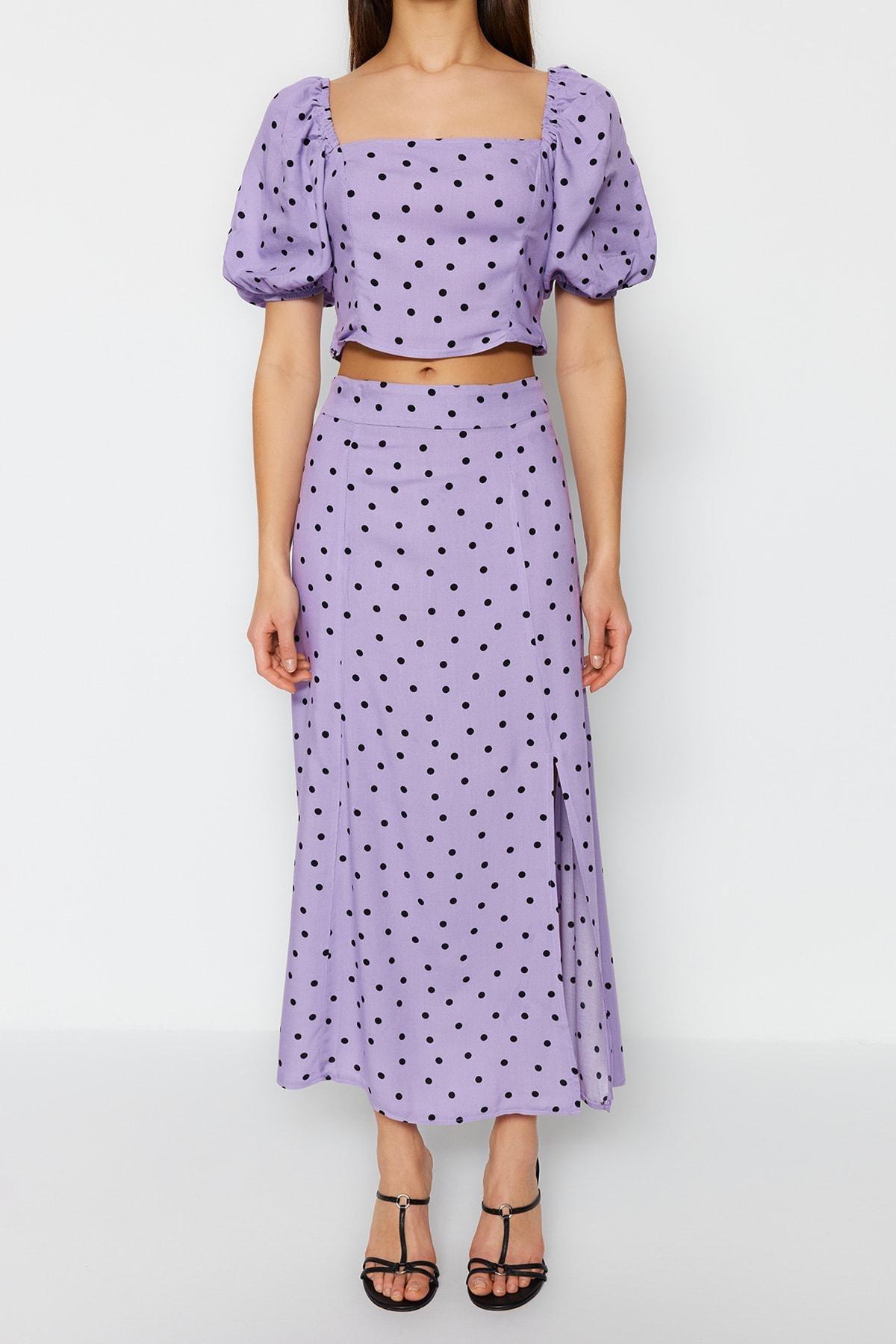 Purple Polka Dot Co-Ord Set, , large image number 6