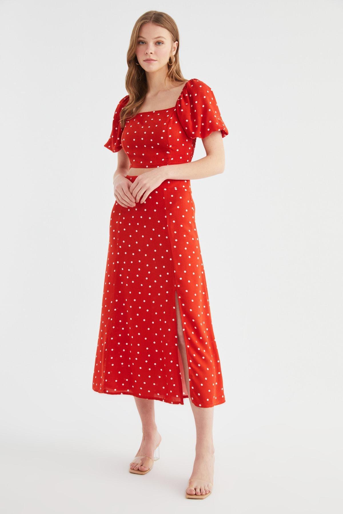 Orange Polka Dot Co-Ord Set, Orange, large image number 0