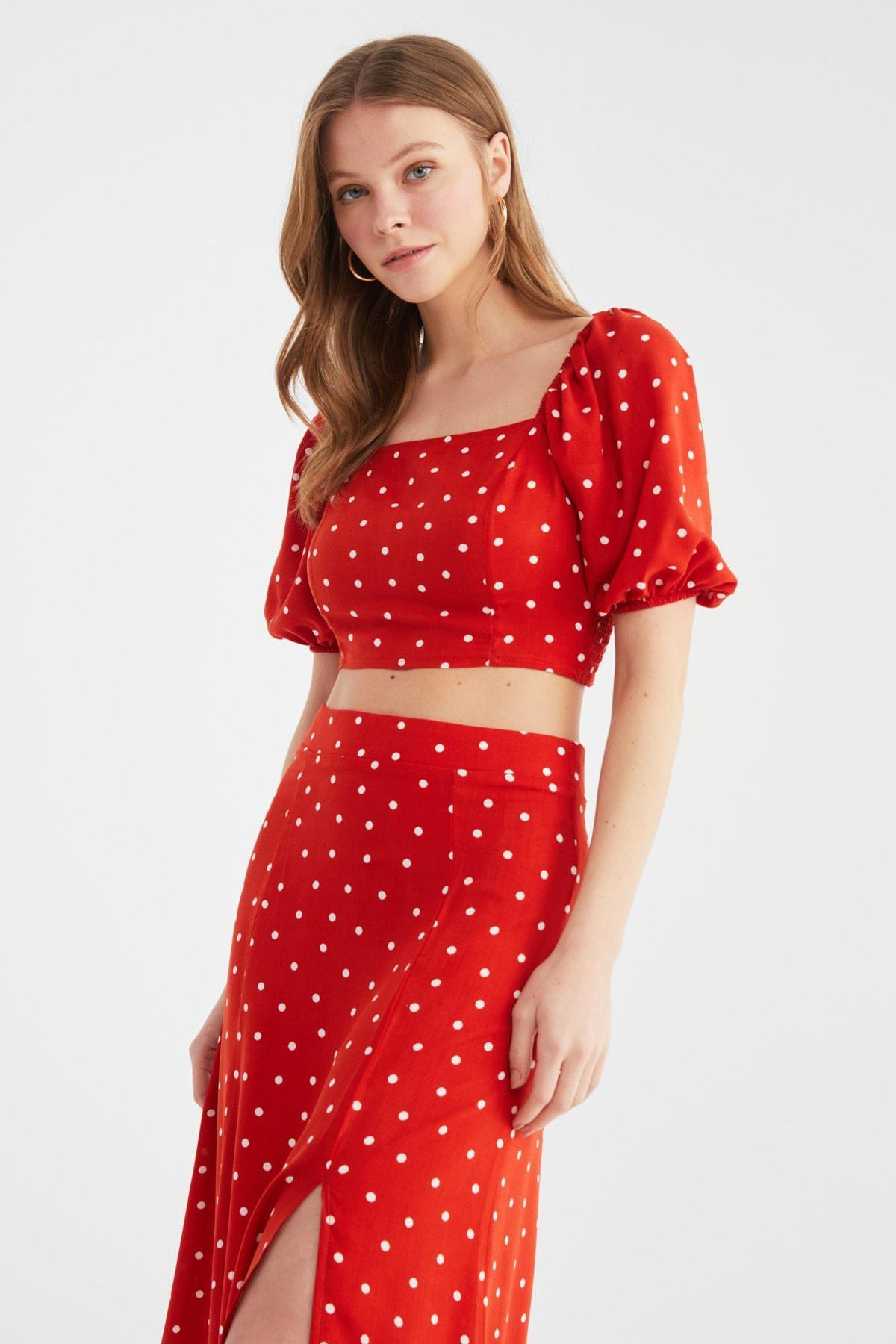 Orange Polka Dot Co-Ord Set, Orange, large image number 4