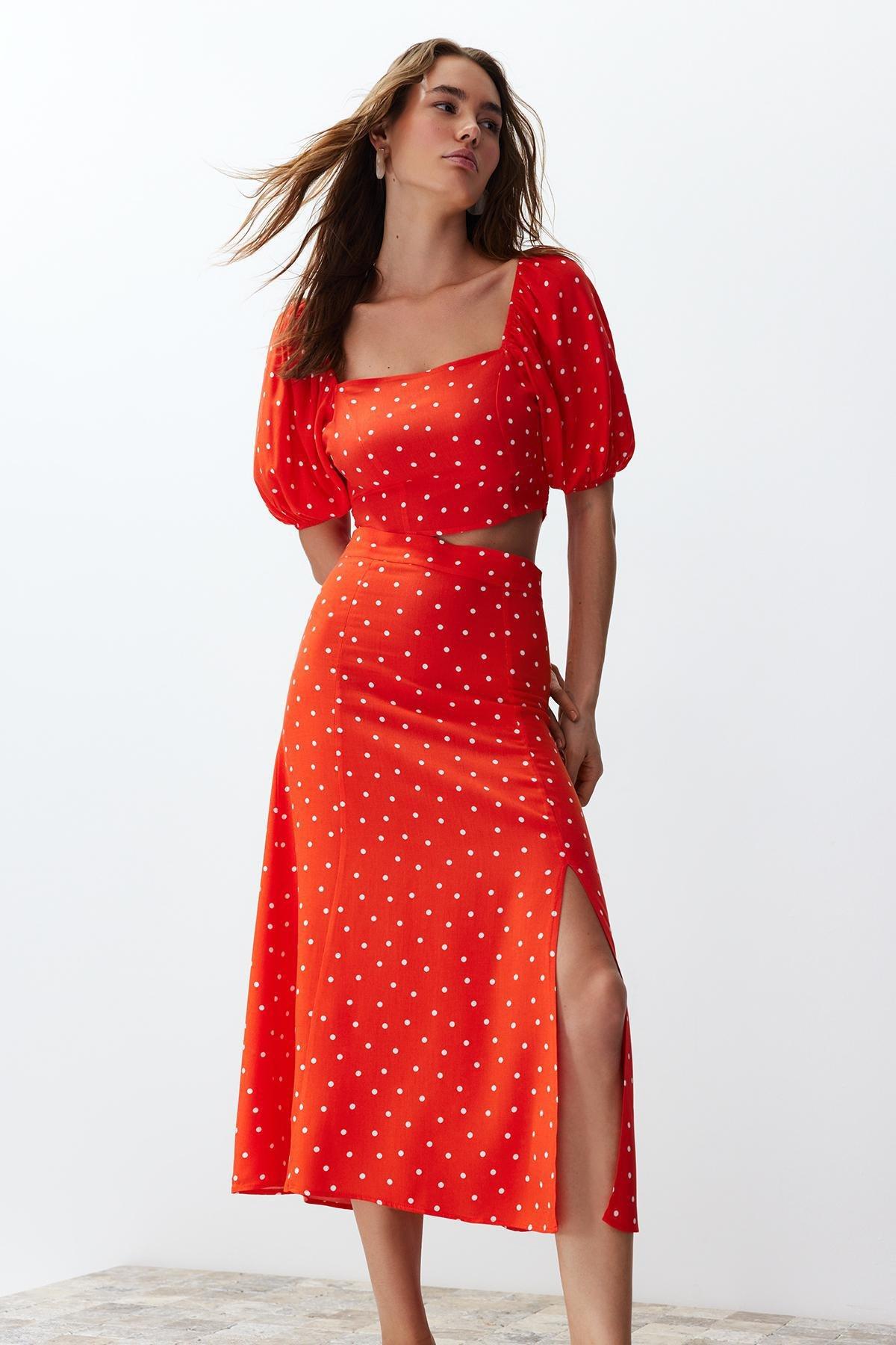 Orange Polka Dot Co-Ord Set, Orange, large image number 5