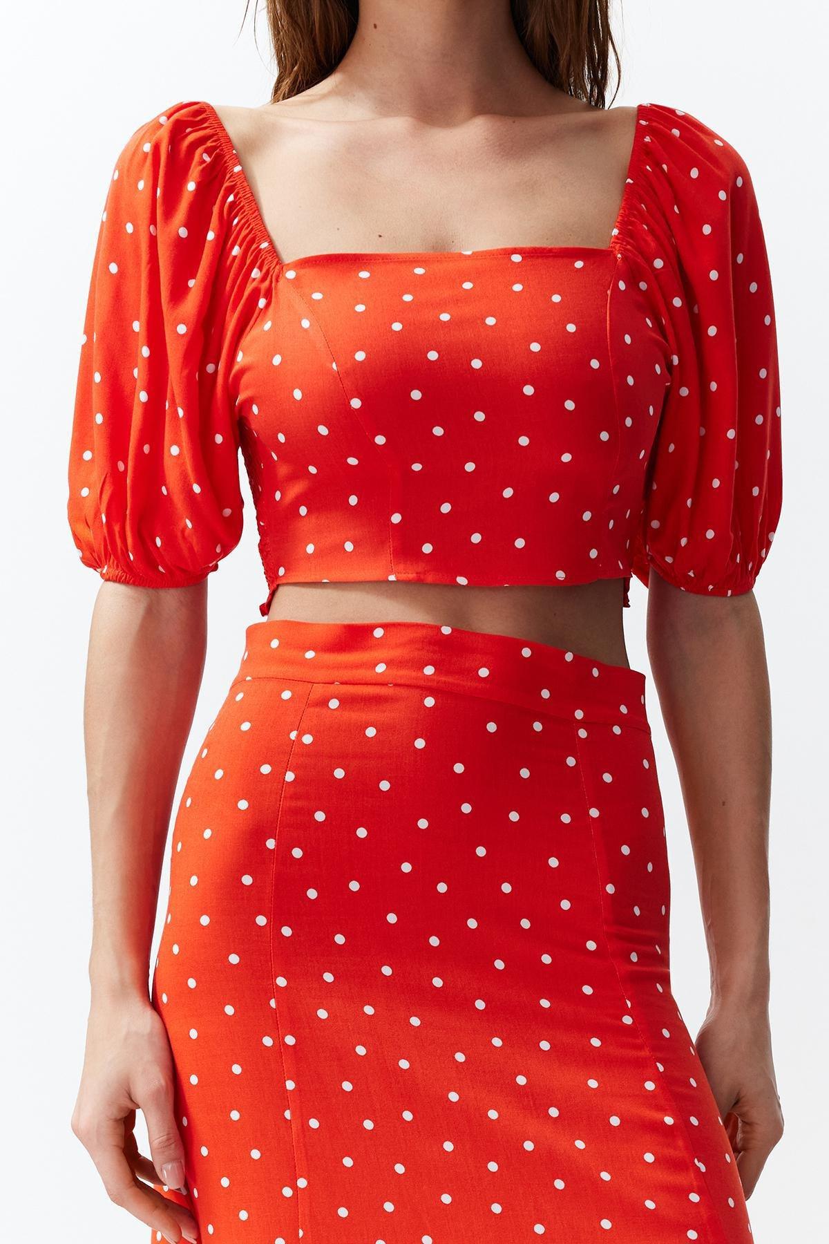 Orange Polka Dot Co-Ord Set, Orange, large image number 7
