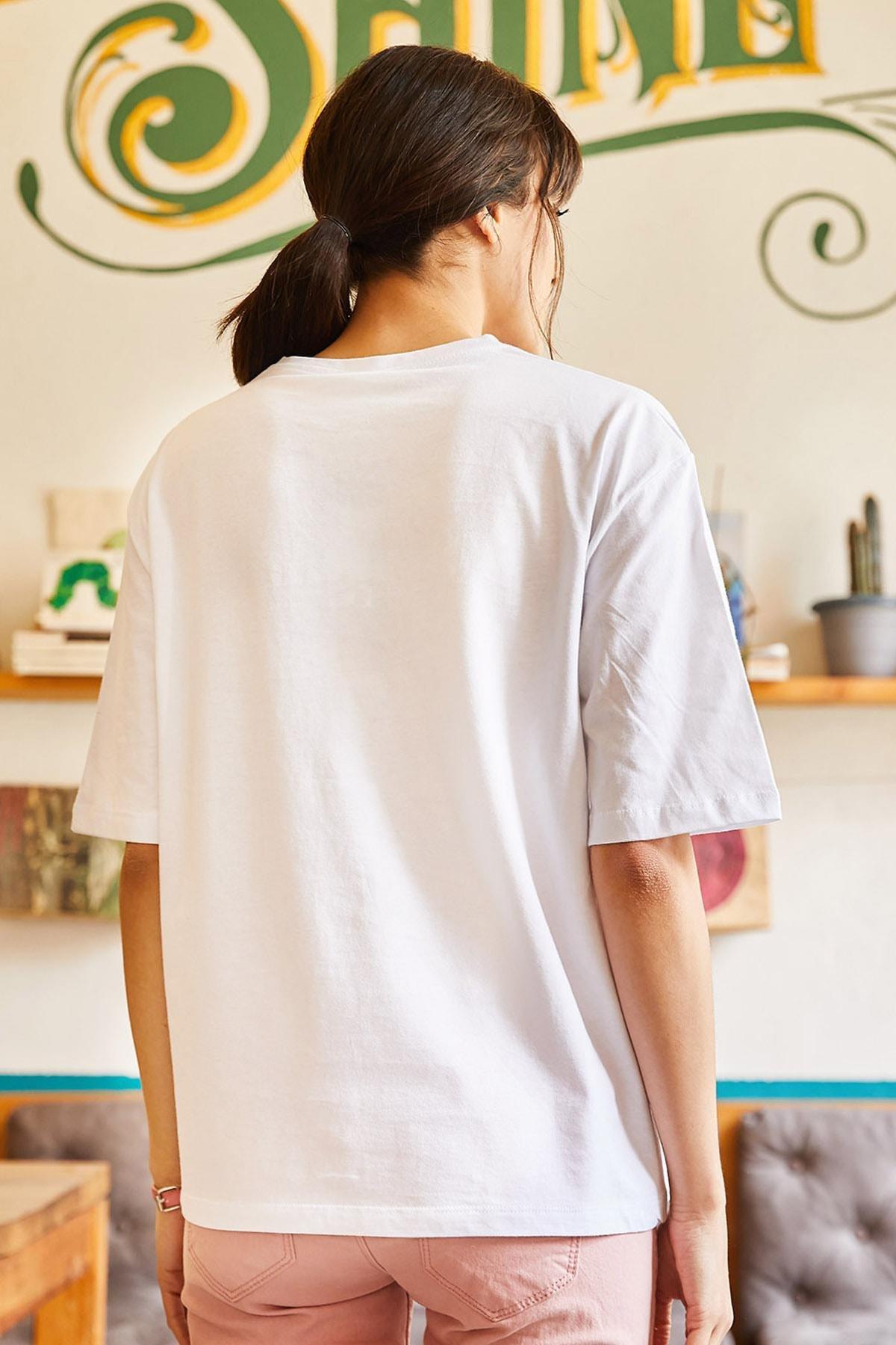 White Regular Fit T-Shirt, , large image number 4